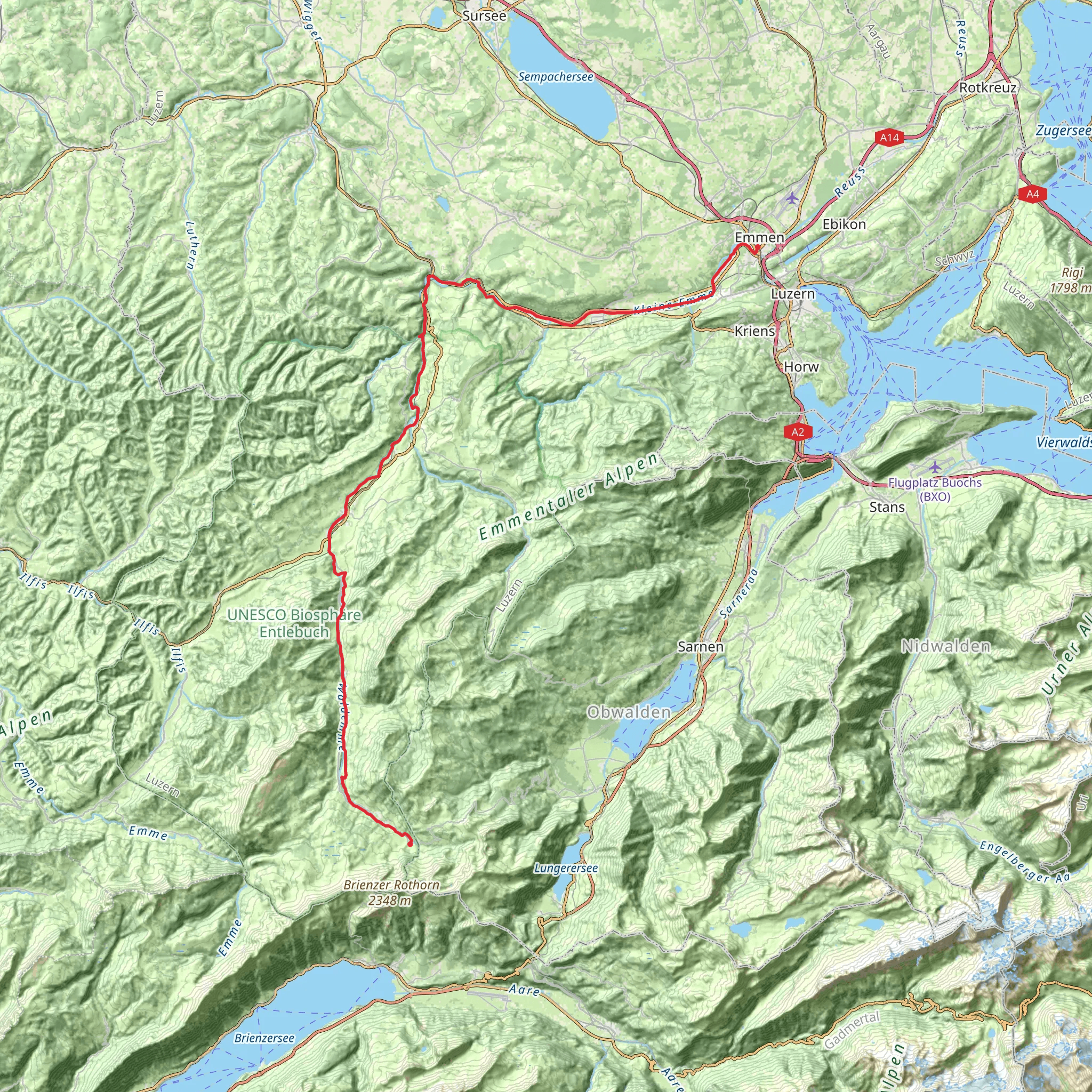 Emme Riverside Path mobile static map