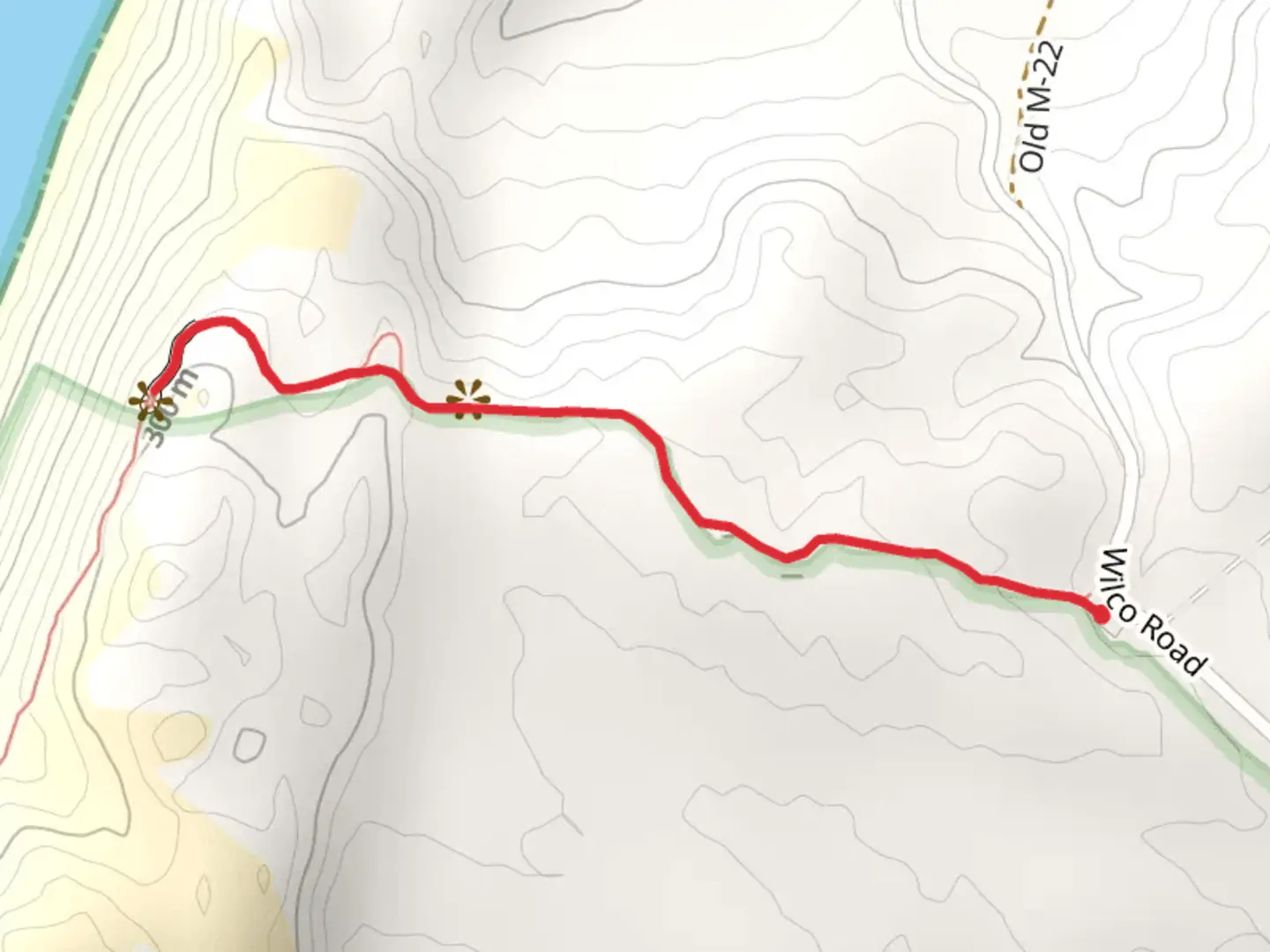 An image depicting the trail Empire Bluffs Trail and its surrounding area.