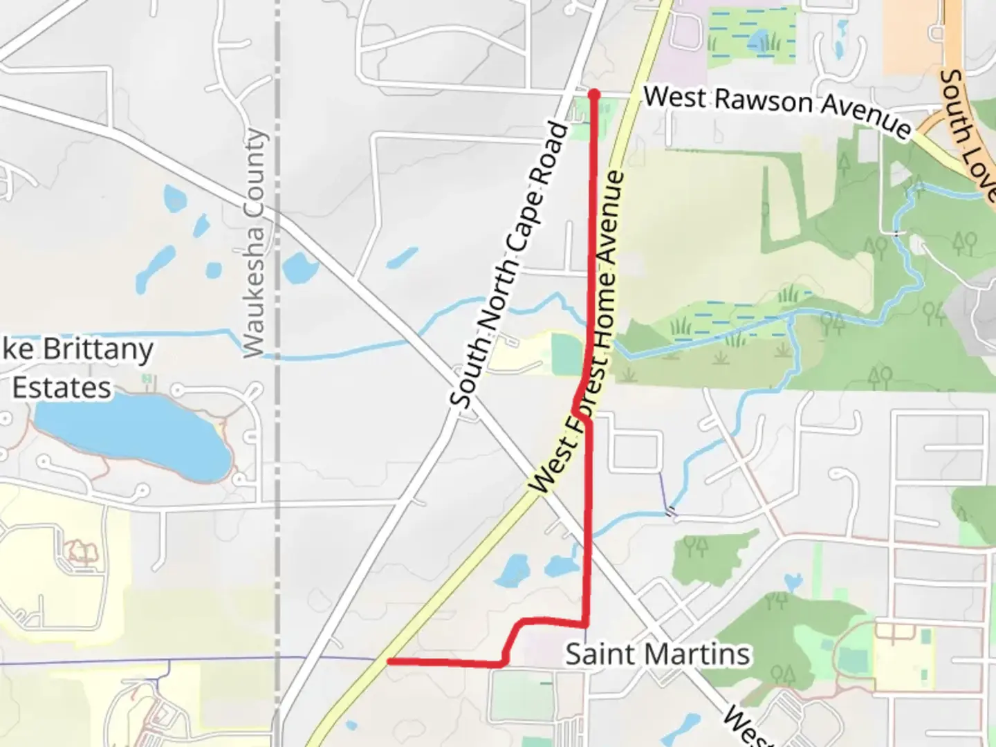 An image depicting the trail City of Franklin Hike Trail and its surrounding area.