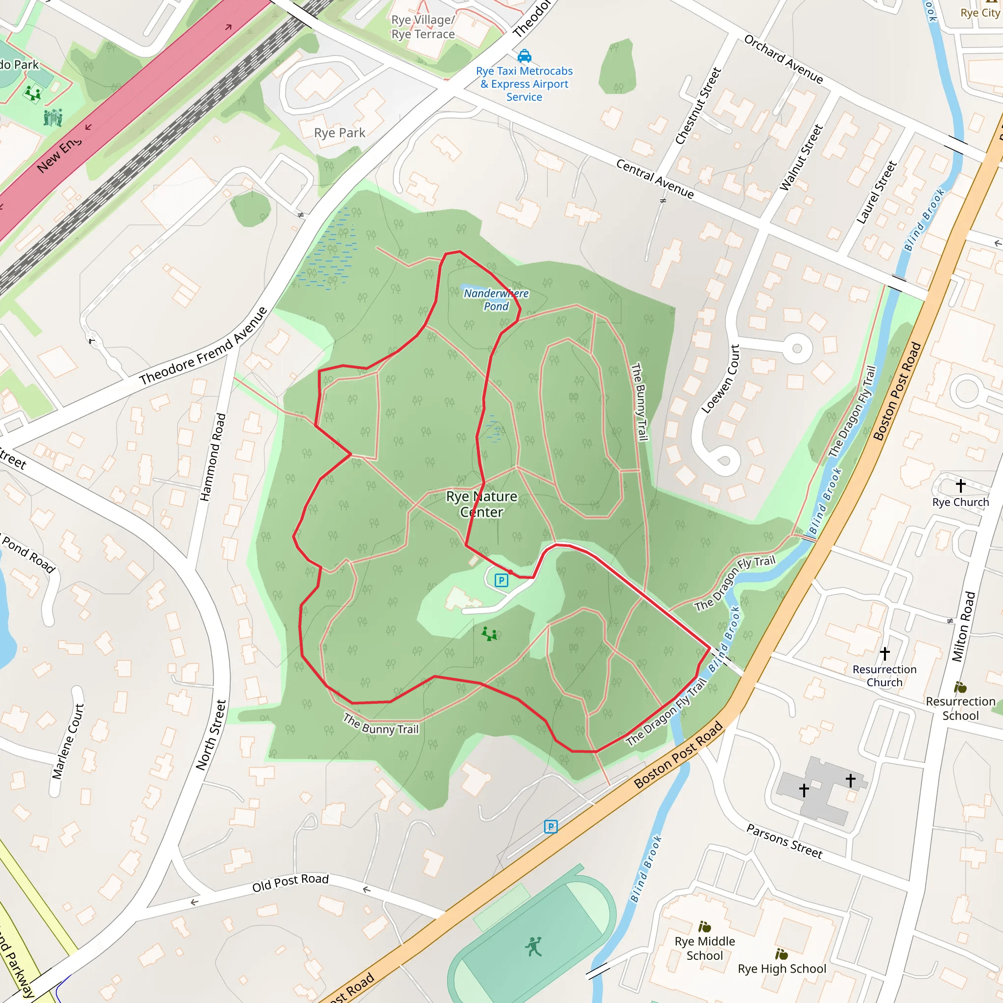 Rye Nature Loop Trail mobile static map