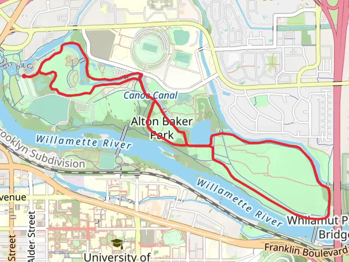 An image depicting the trail Pre's Loop Trail and its surrounding area.