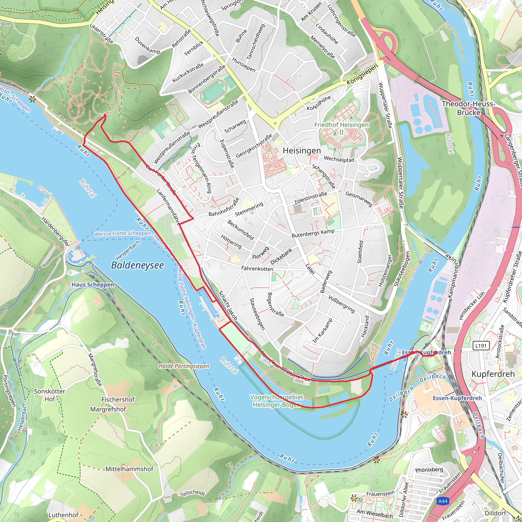Ruhr via GeoRoute Ruhr mobile static map
