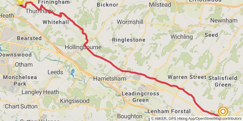 Middleton in Teesdale to Dover Walk stage 44 Map