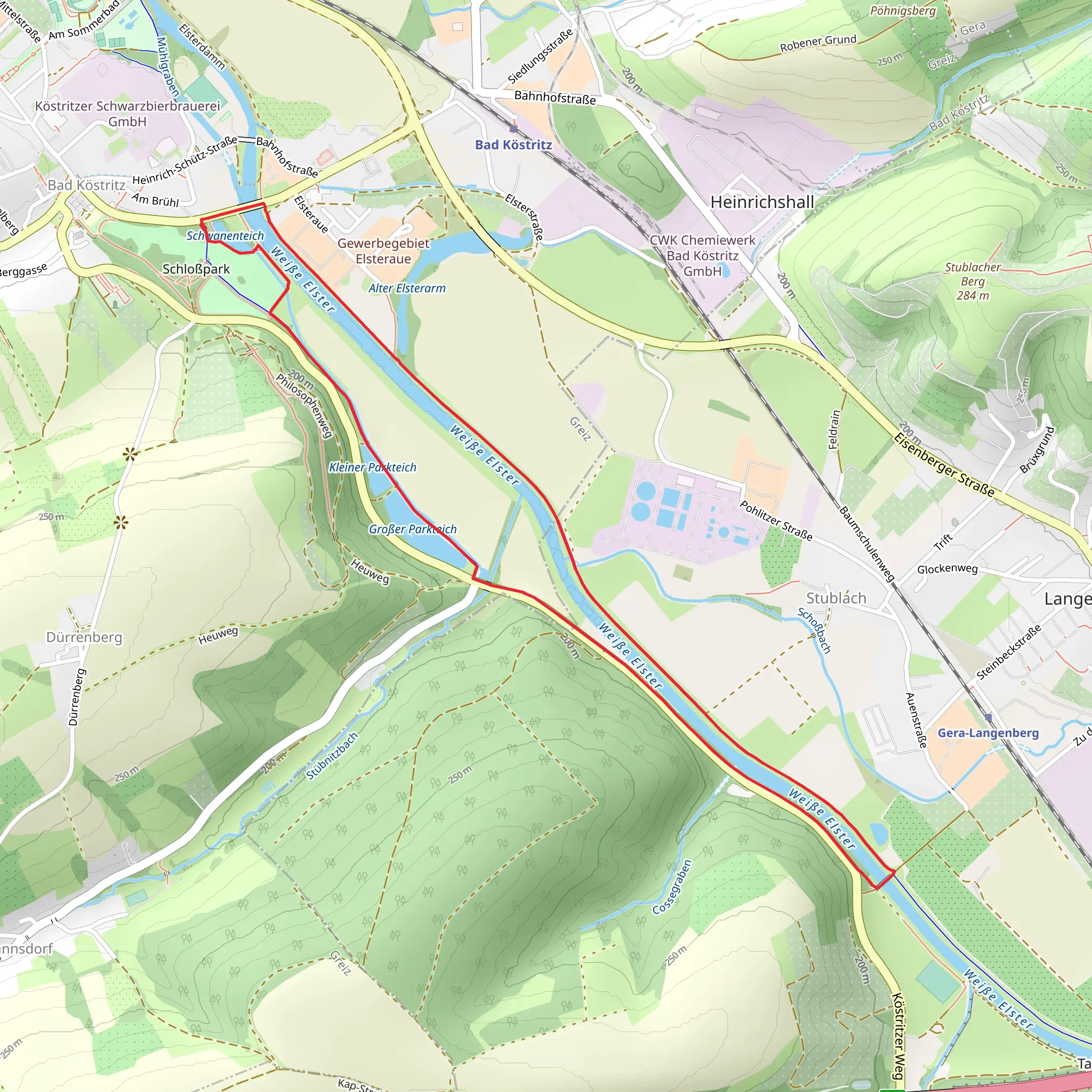 Weisse Elster via Thueringen Weg mobile static map