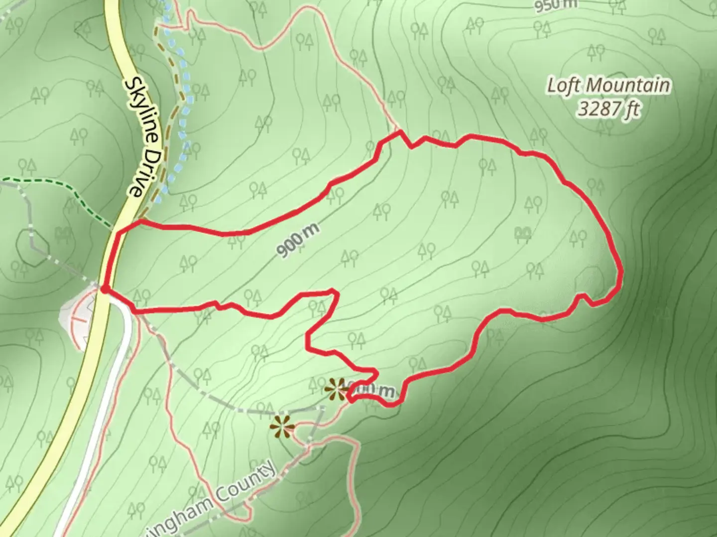 An image depicting the trail Frazier Discovery Trail and Appalachian Loop Trail and its surrounding area.