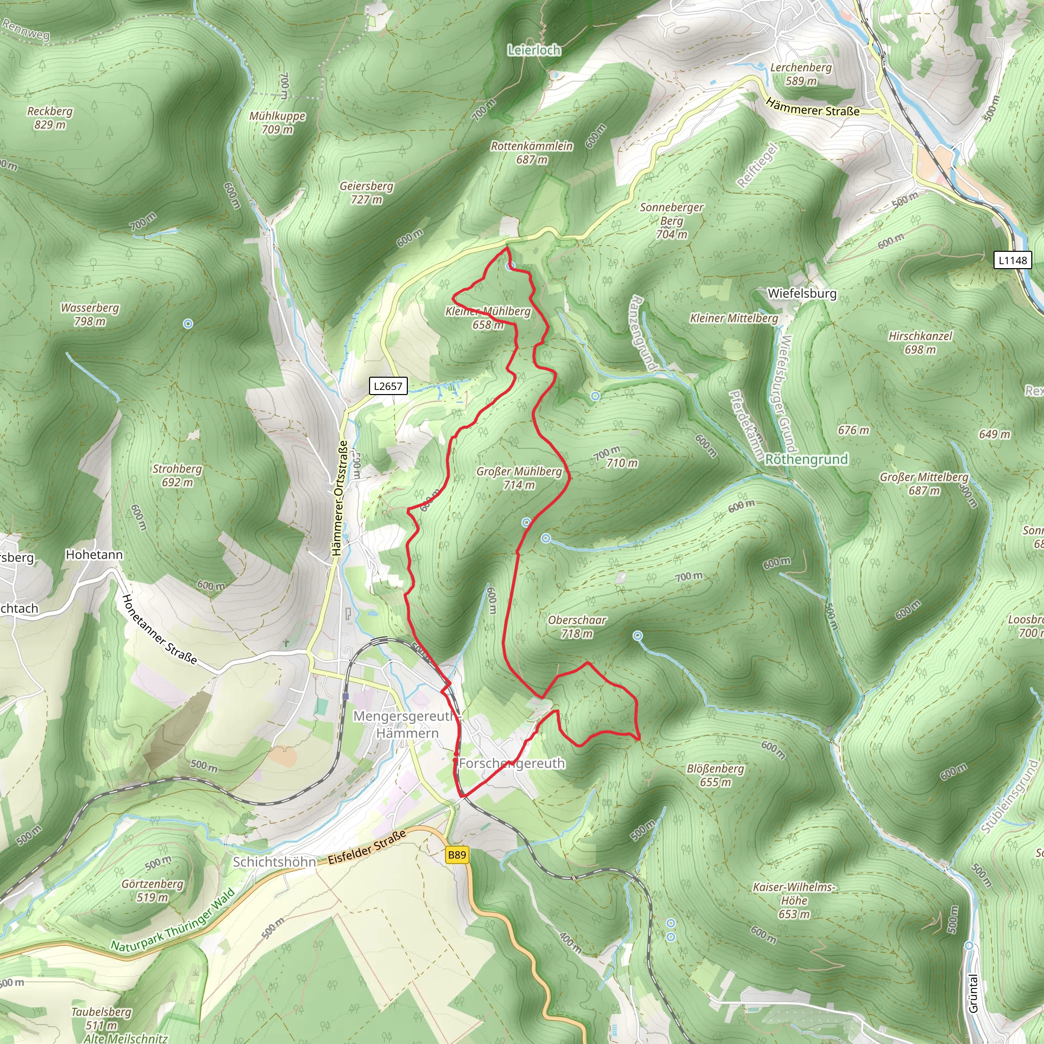 Kleiner Muehlberg via Schaumberger Land mobile static map