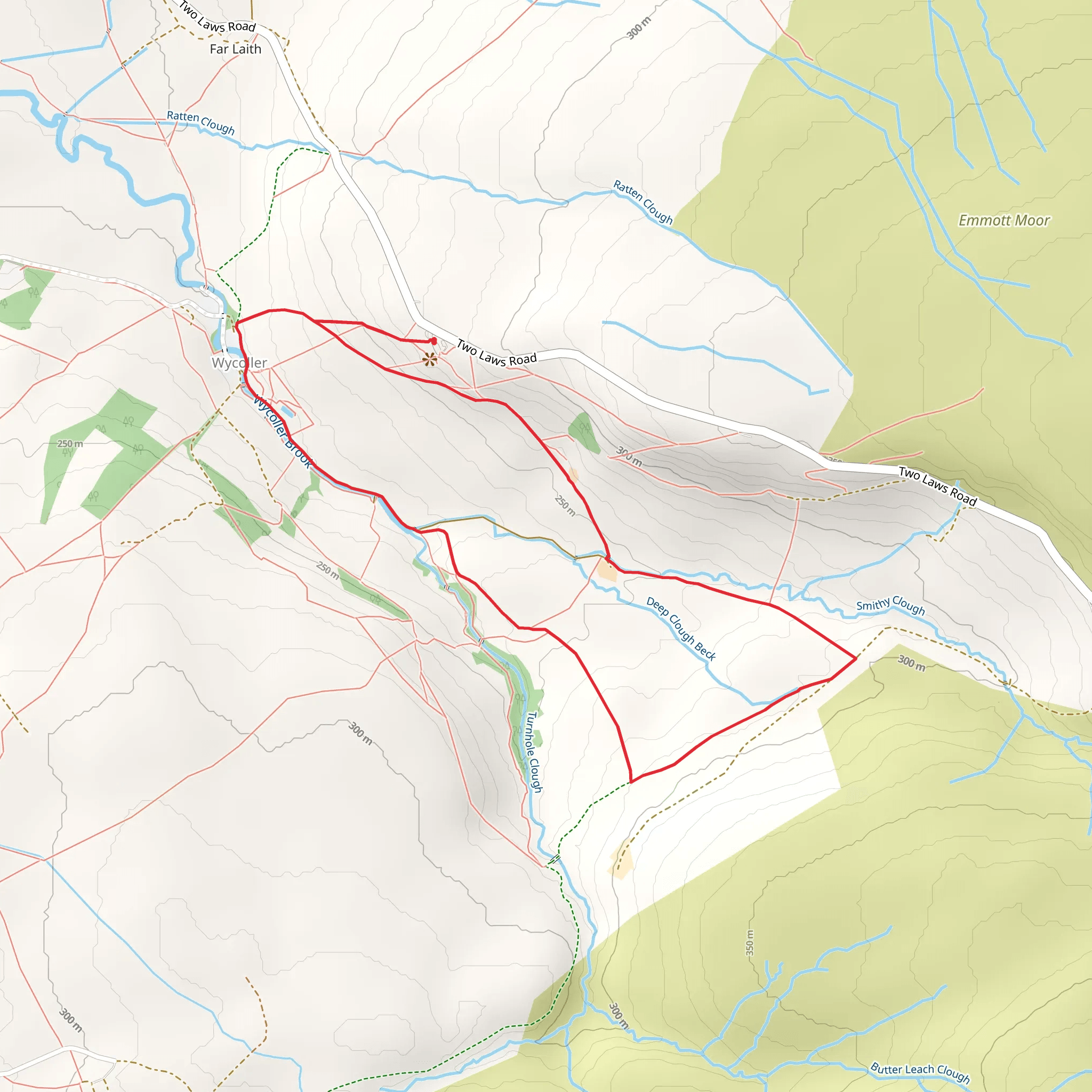 Wycoller Country Park Loop mobile static map