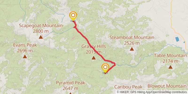 Continental Divide Trail - Montana And Idaho stage 65 Map