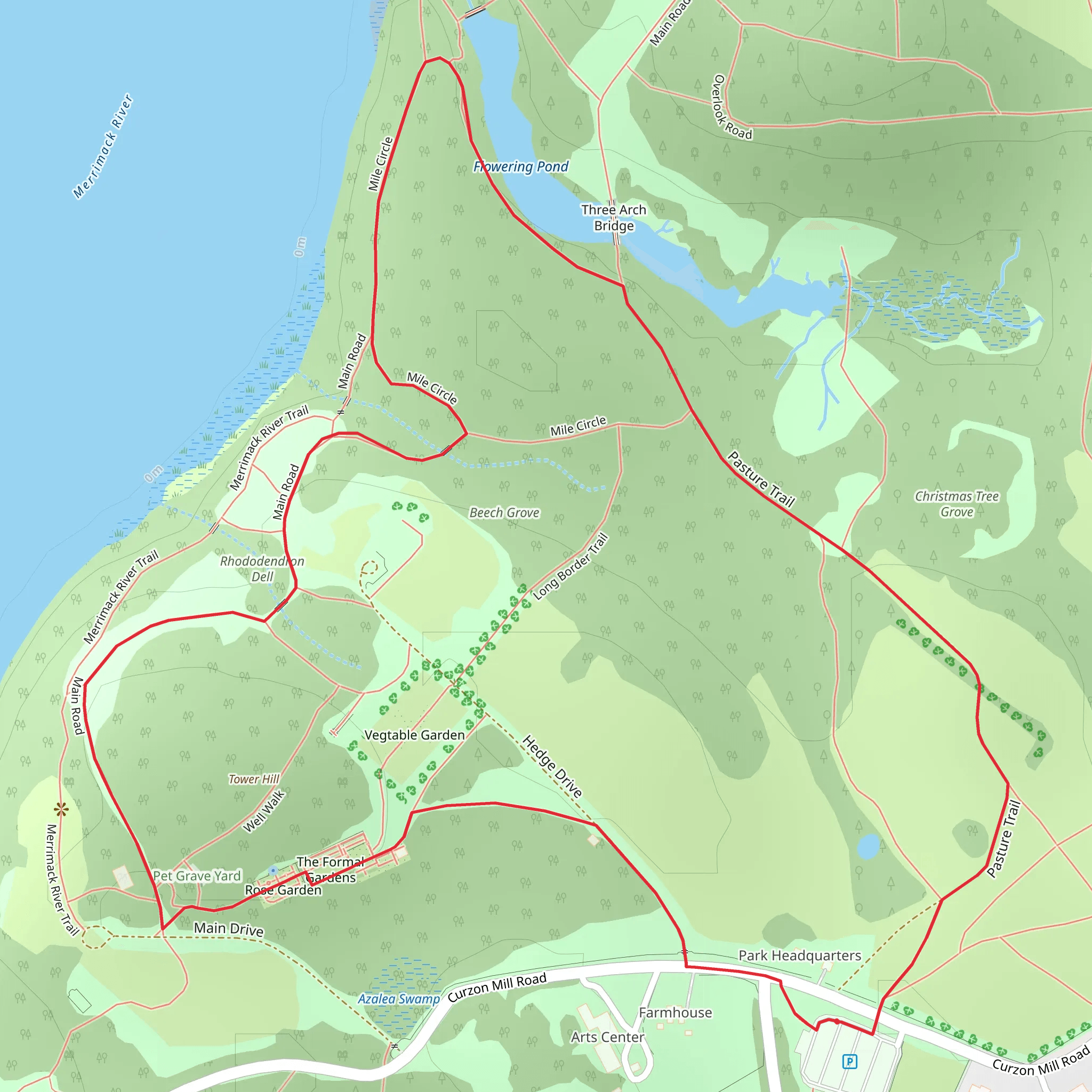 Rhododendron Dell Loop Trail mobile static map