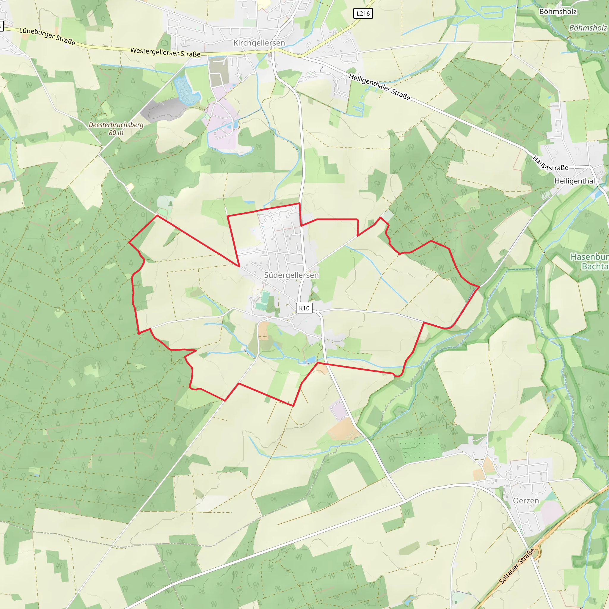 Furlehrpfad Suedergellersen mobile static map