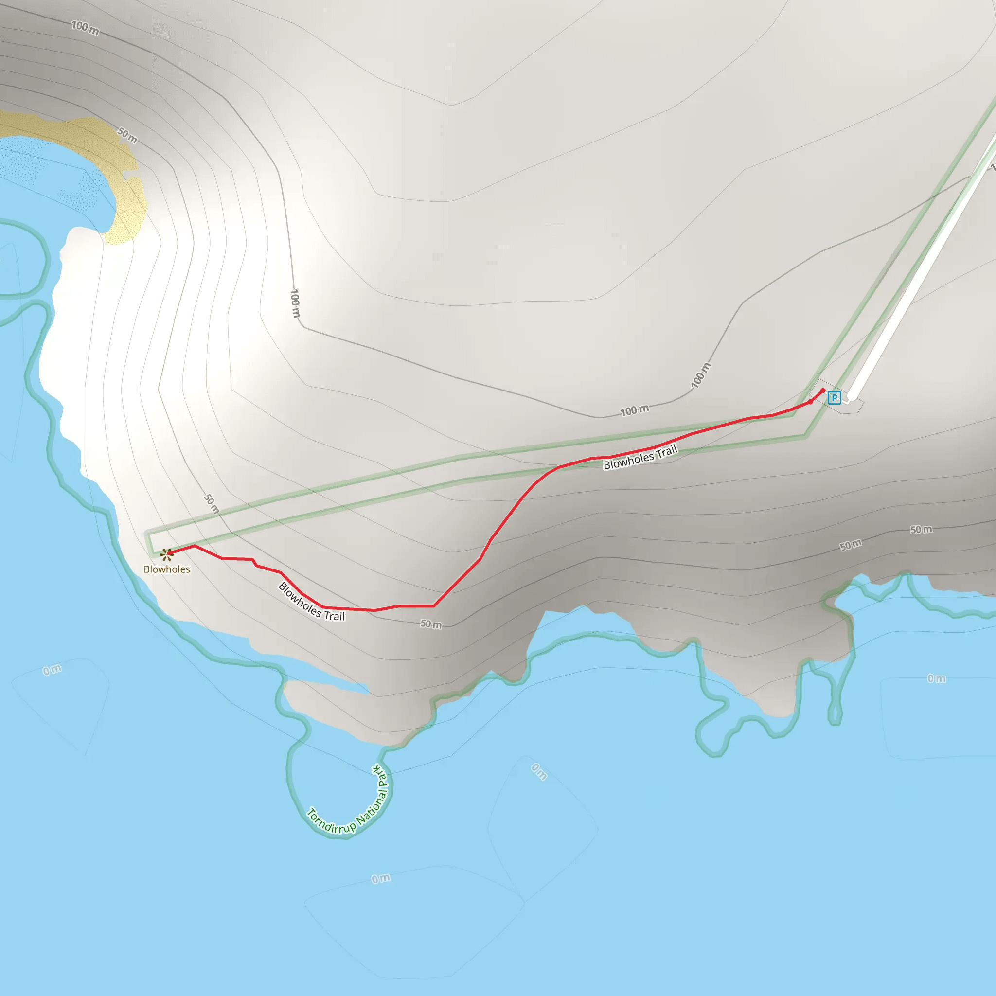 Blowholes Trail mobile static map