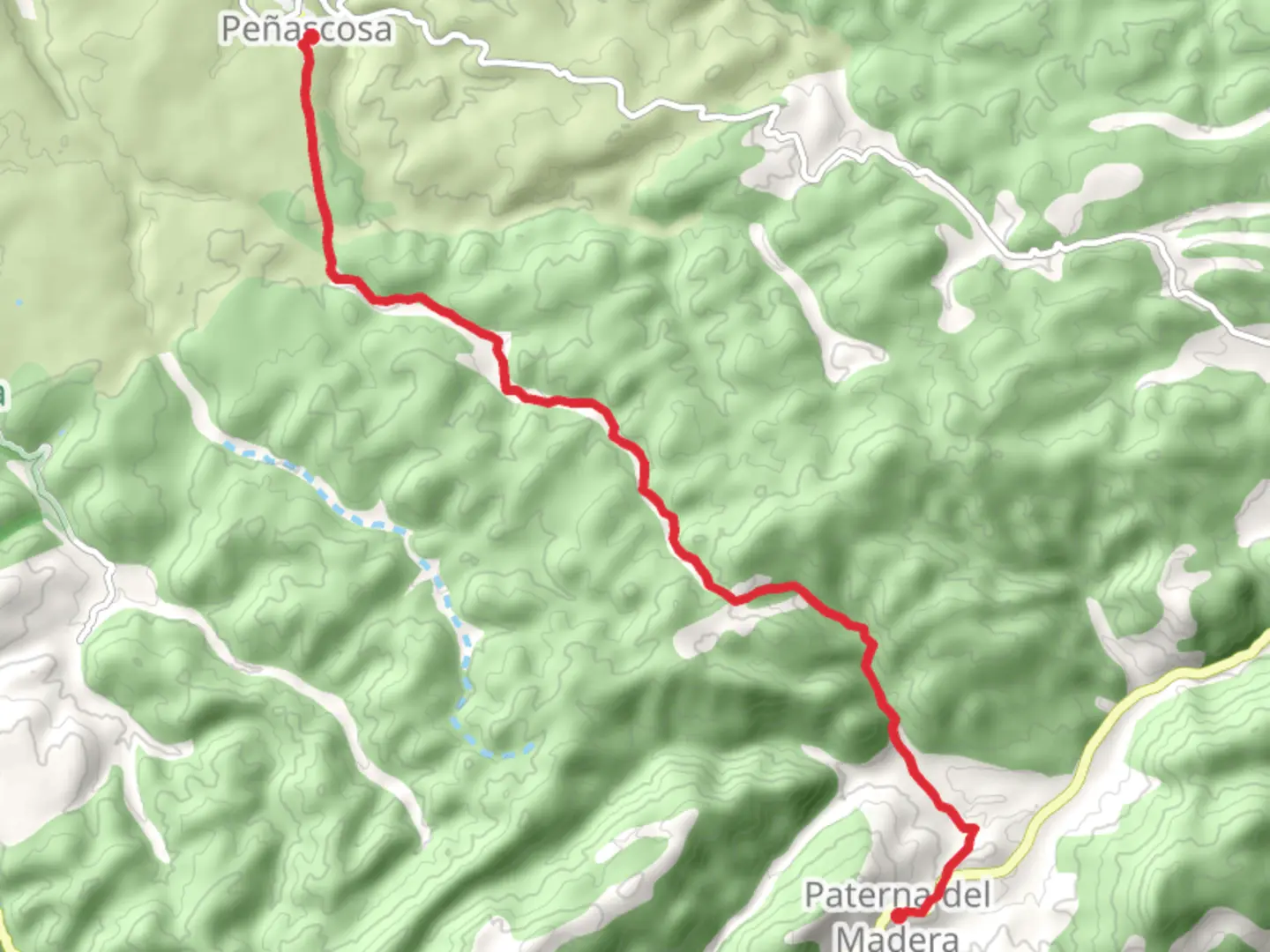 An image depicting the trail Paterna del Madera to Peñascosa and its surrounding area.