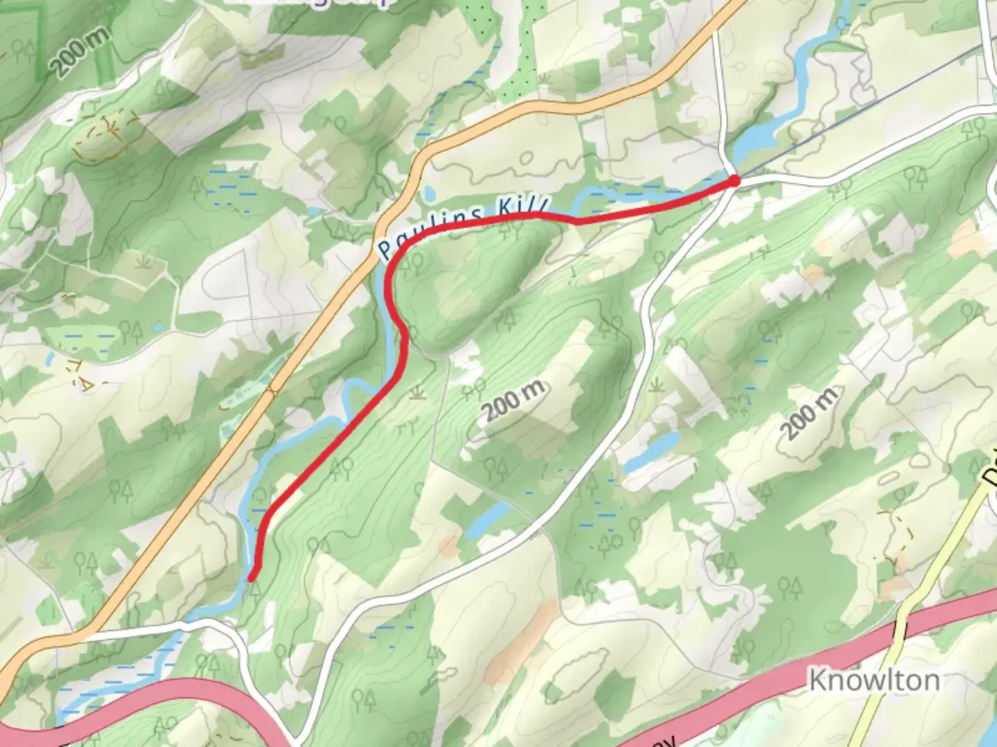 An image depicting the trail Paulins Kill - Paulinskill Valley Trail and its surrounding area.