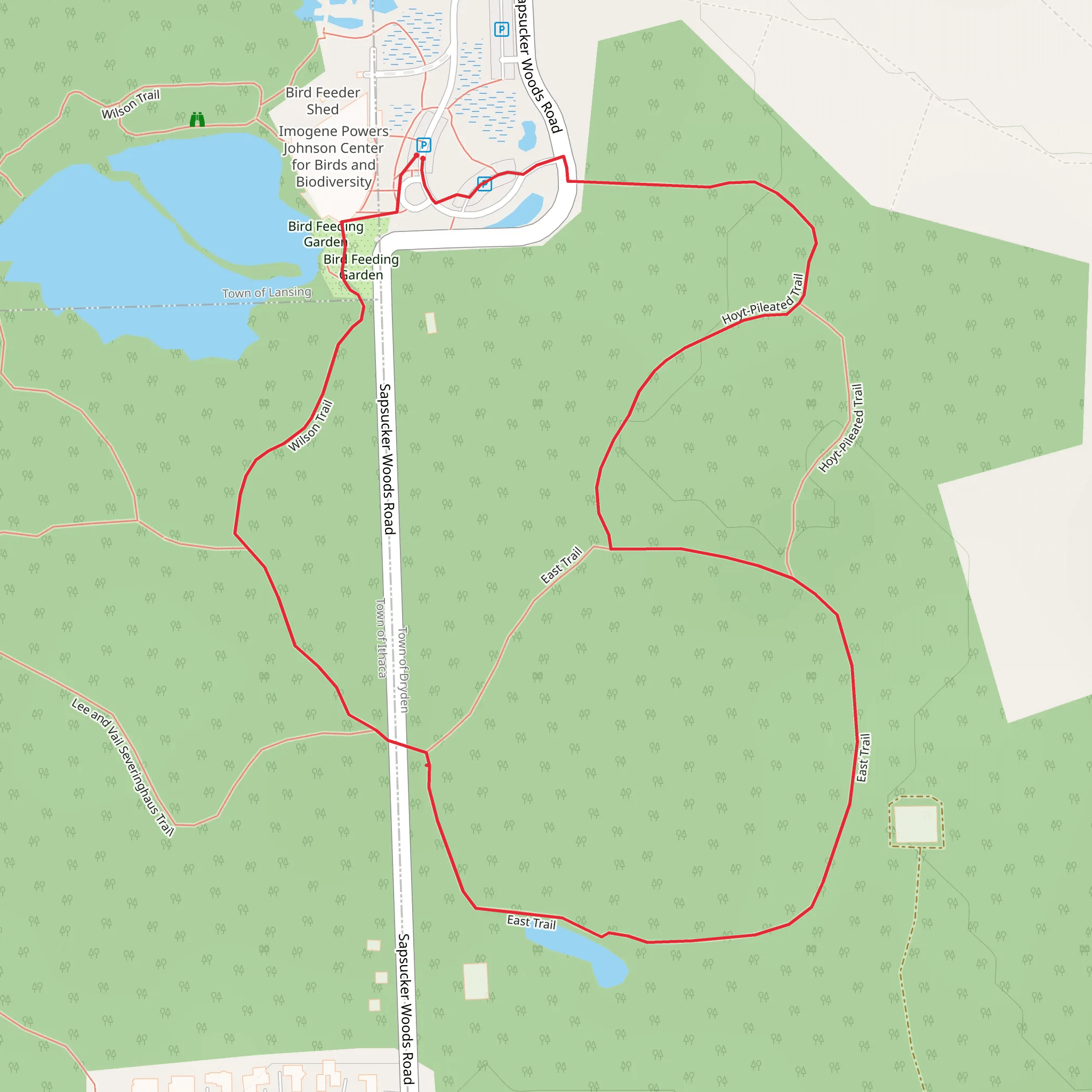 Winston Trail and Hoyt-Pileated Trail mobile static map