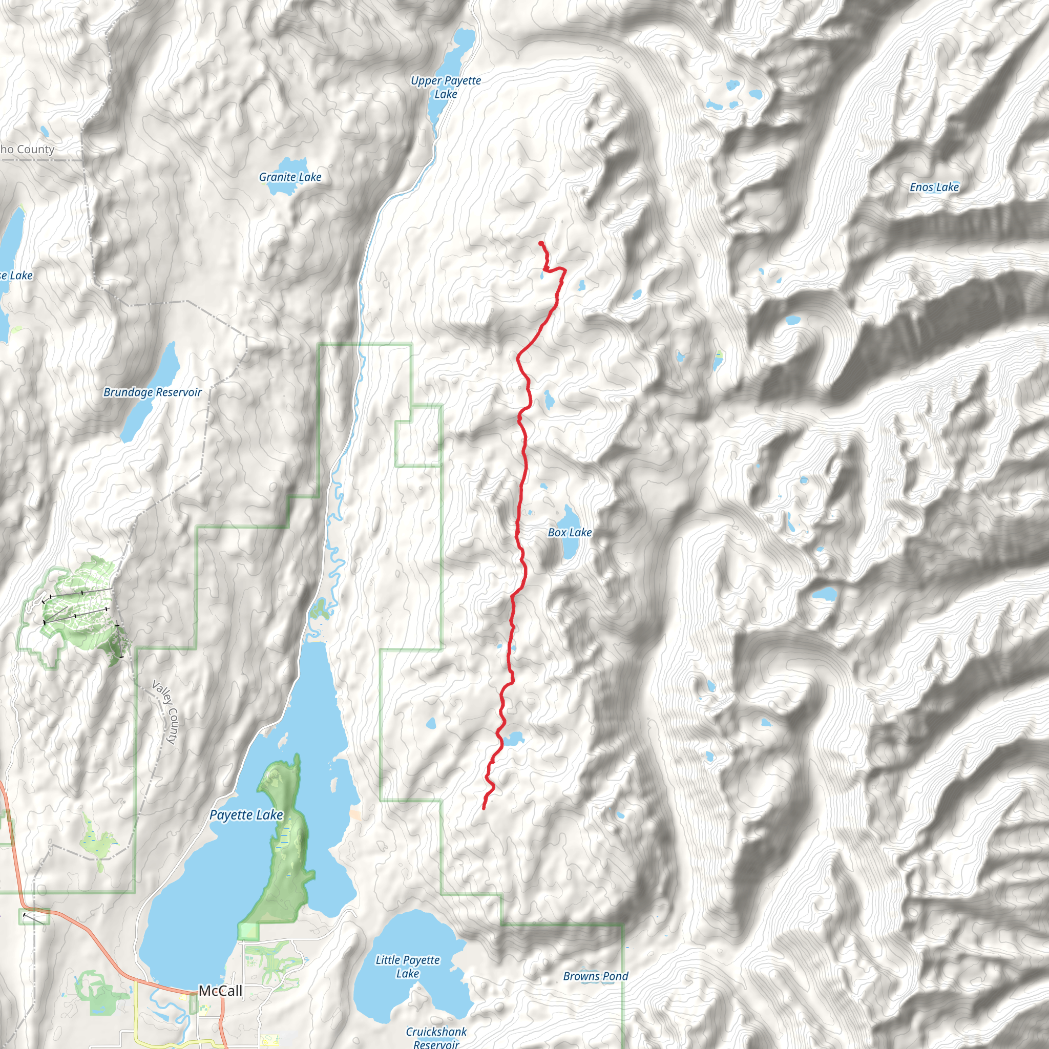 Blackwell Lake via Crestline Lake mobile static map
