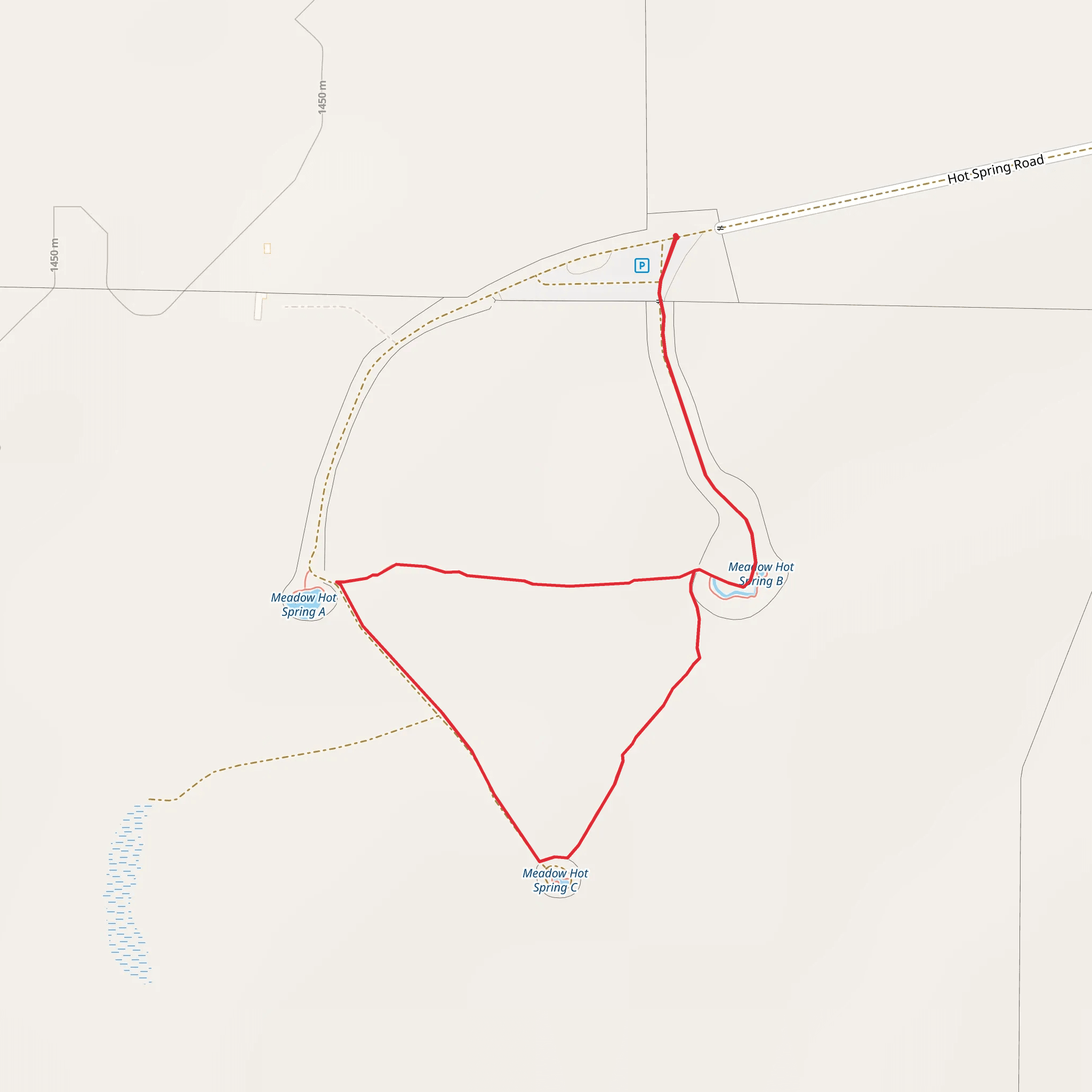 Meadow Hot Spring Loop mobile static map