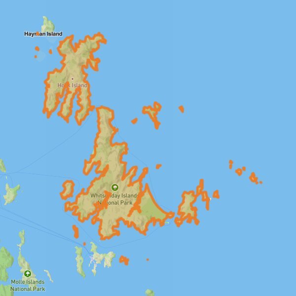 Whitsunday Islands National Park mobile static map