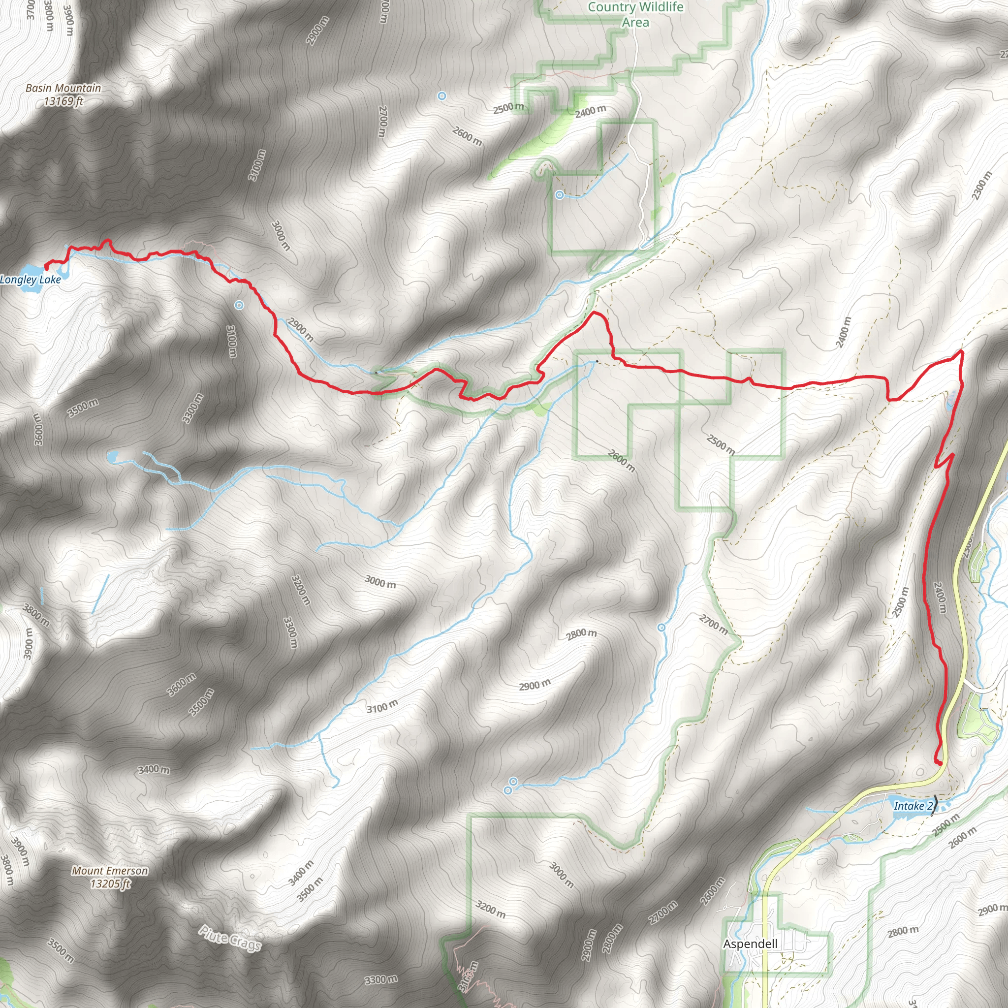 Longley Lake Trail mobile static map