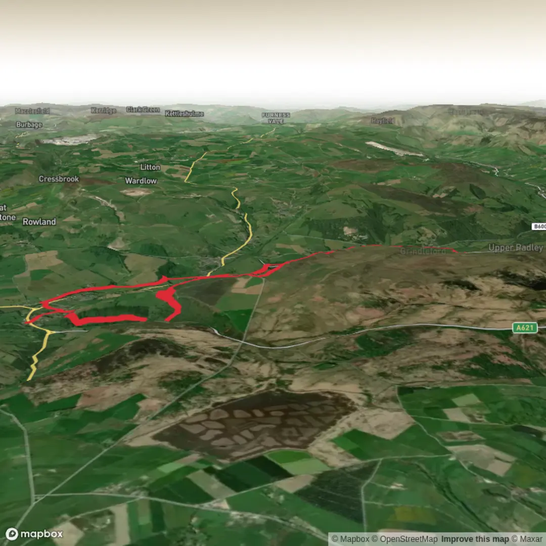 An image depicting the trail Hike from Baslow 11 miles and its surrounding area.