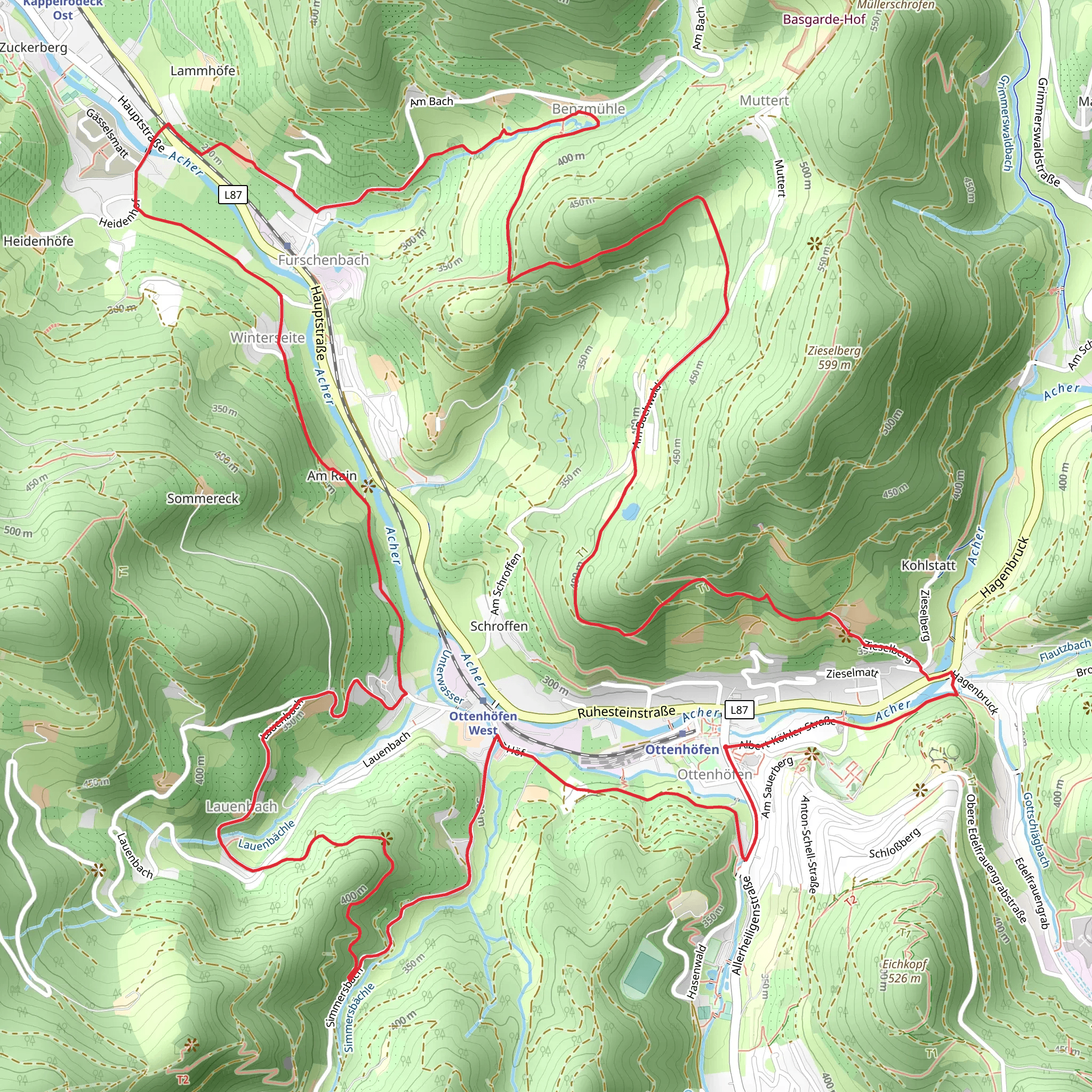 Zieselberg, Heideneck and Schulze Bure Muhle Loop mobile static map