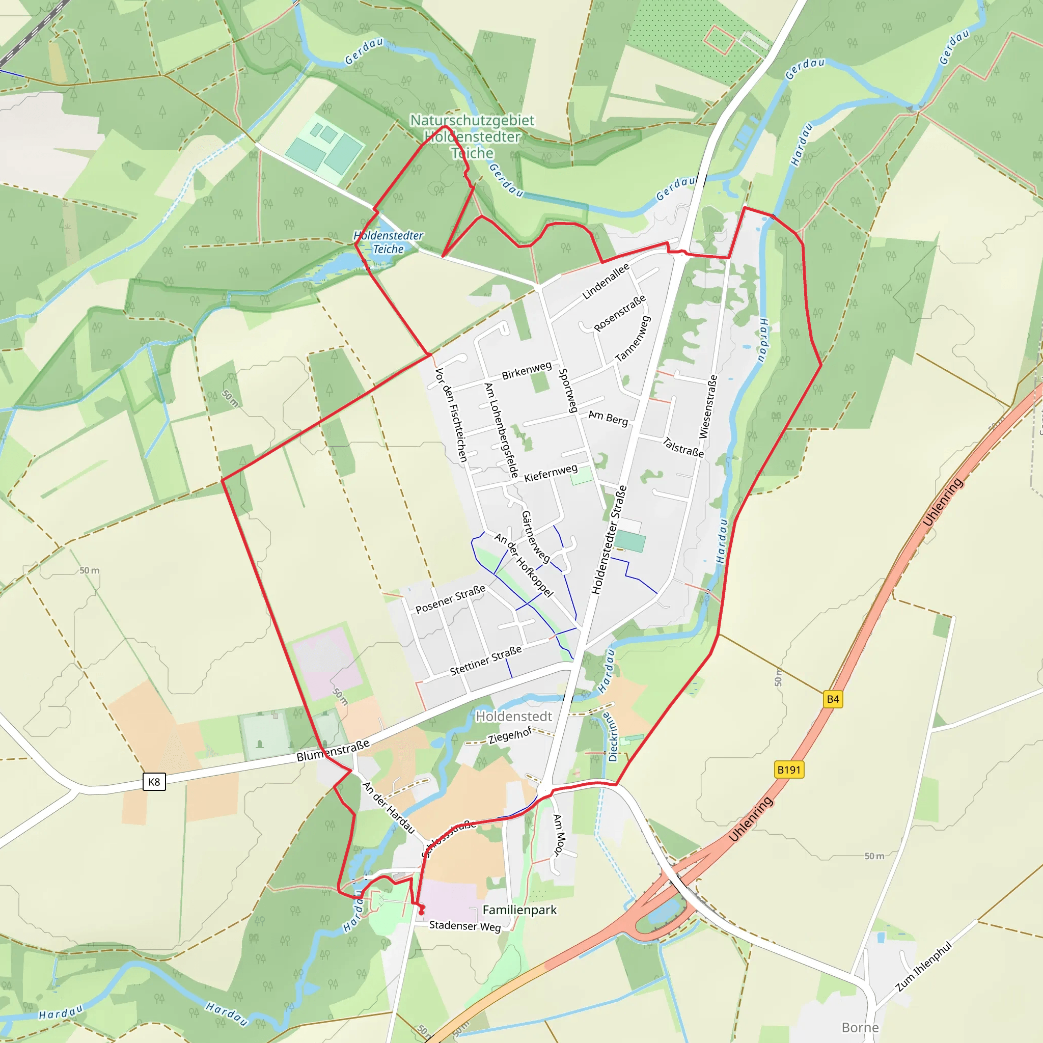 Holdenstedt Loop via Holdenstedter Teiche mobile static map
