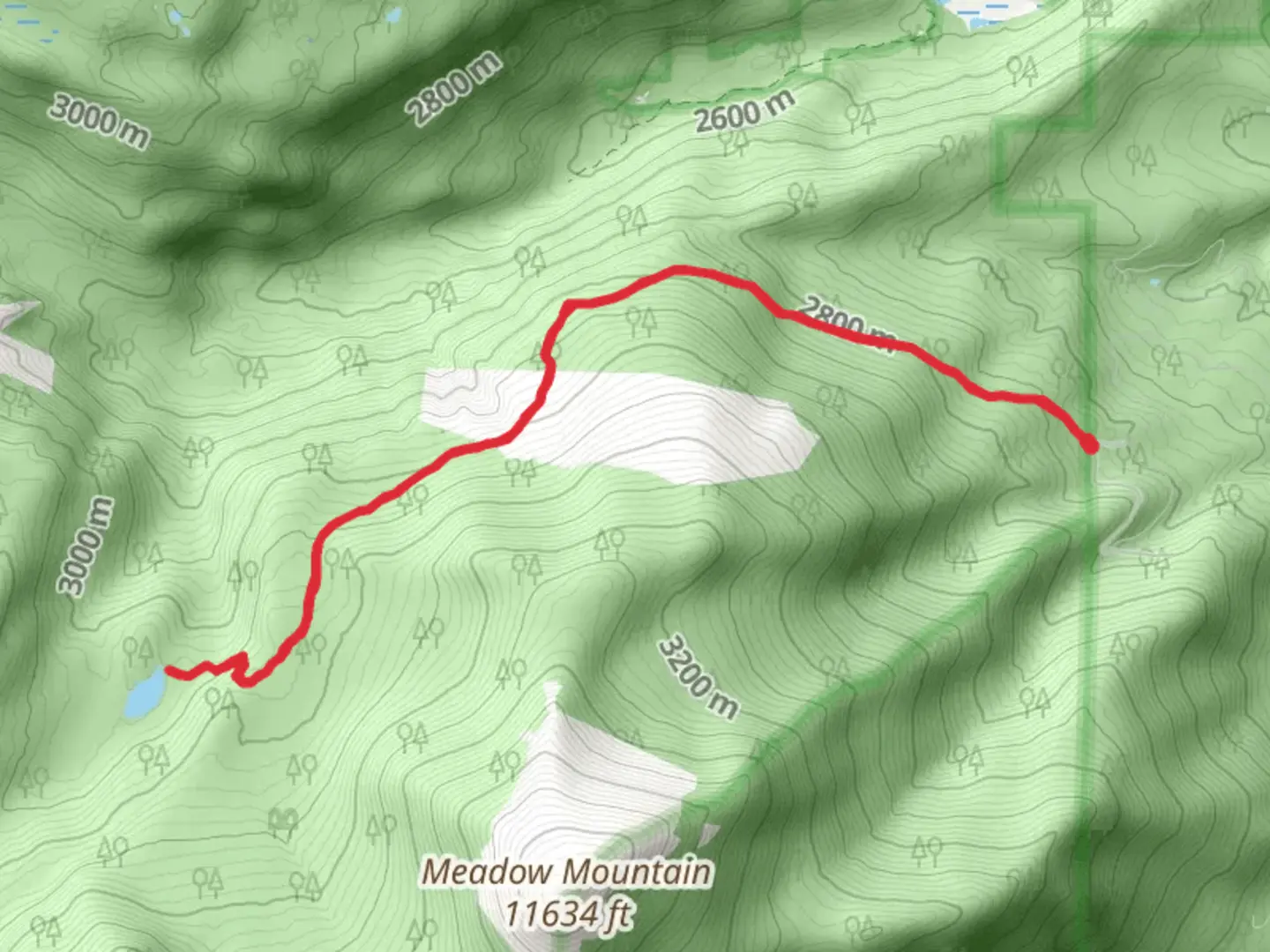 An image depicting the trail Finch Lake via Allenspark Trail and its surrounding area.