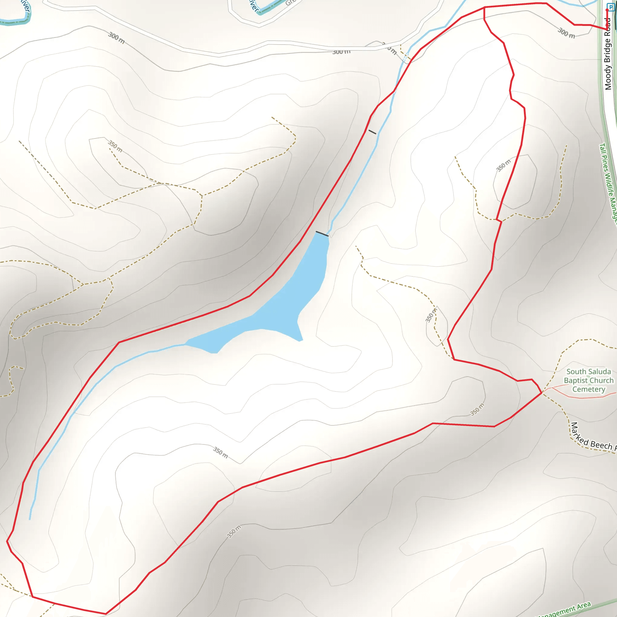 Tall Pine Lakes Overlook Loop mobile static map