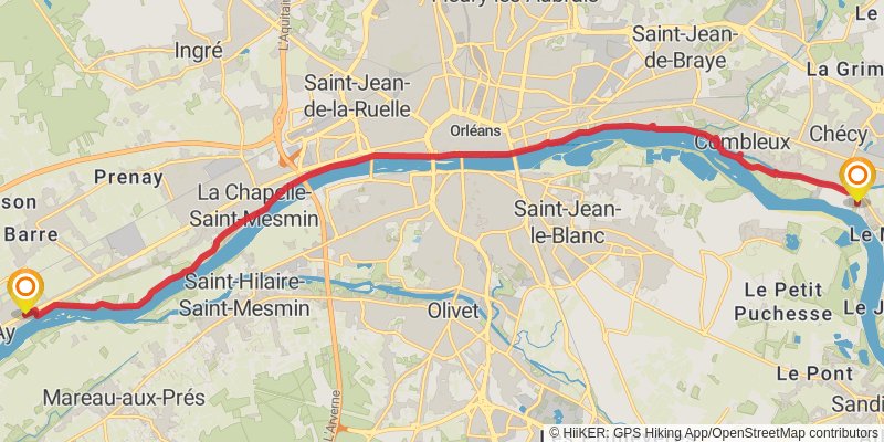 GR 3 - Vallee De La Loire stage 36 Map