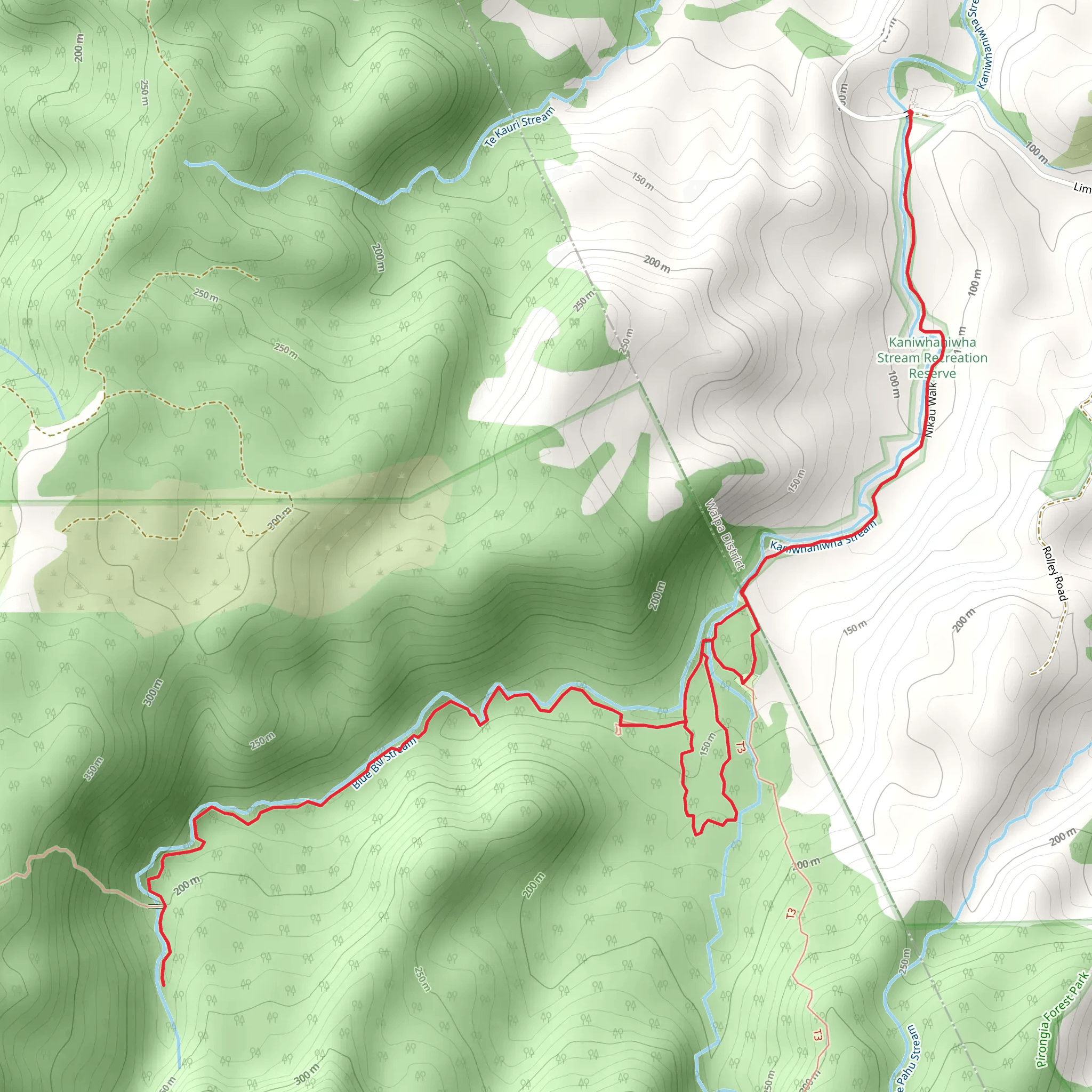 Kaniwhaniwha - Kahikatea Tree mobile static map