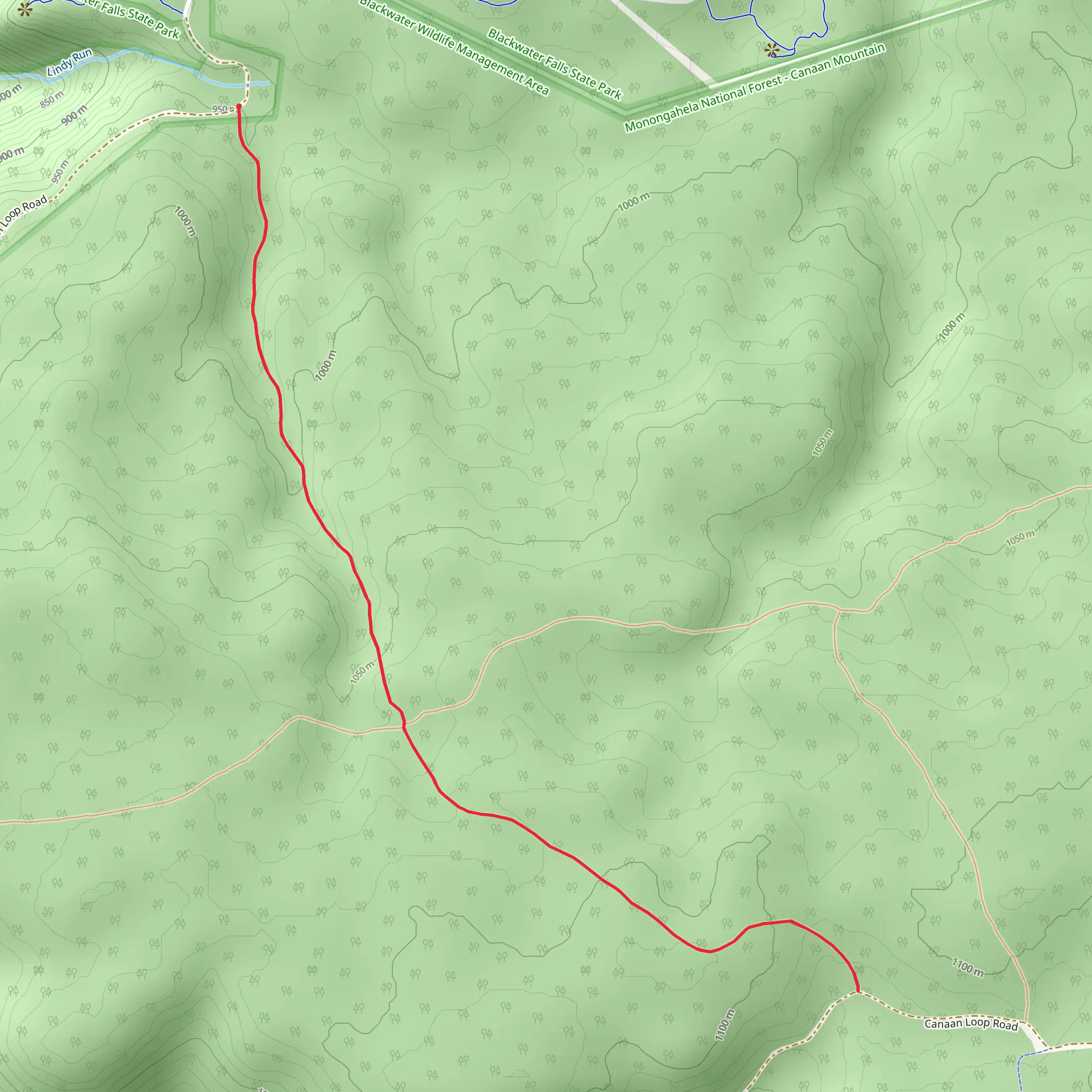 Lindy Run Trail mobile static map