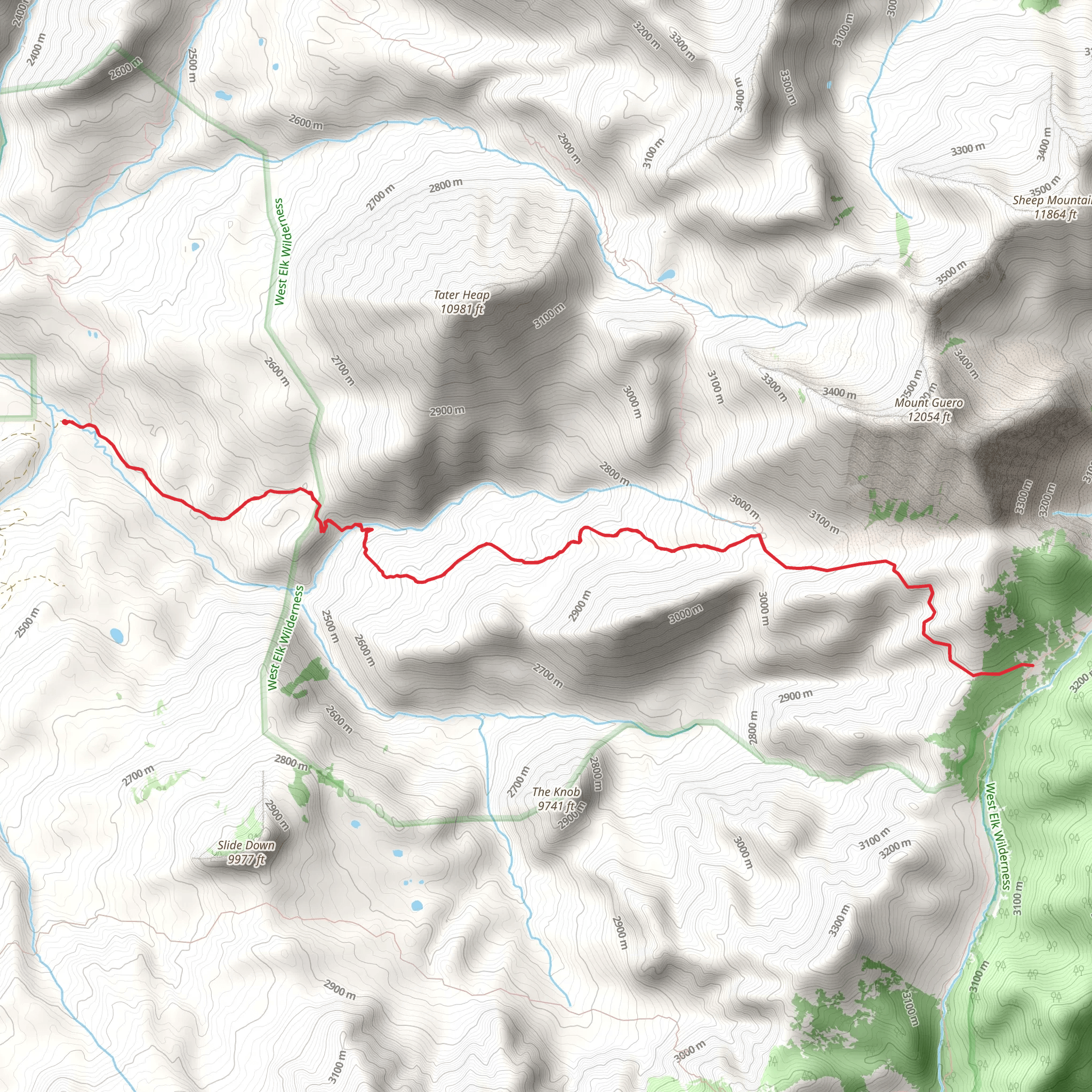 Sink Creek Trail mobile static map