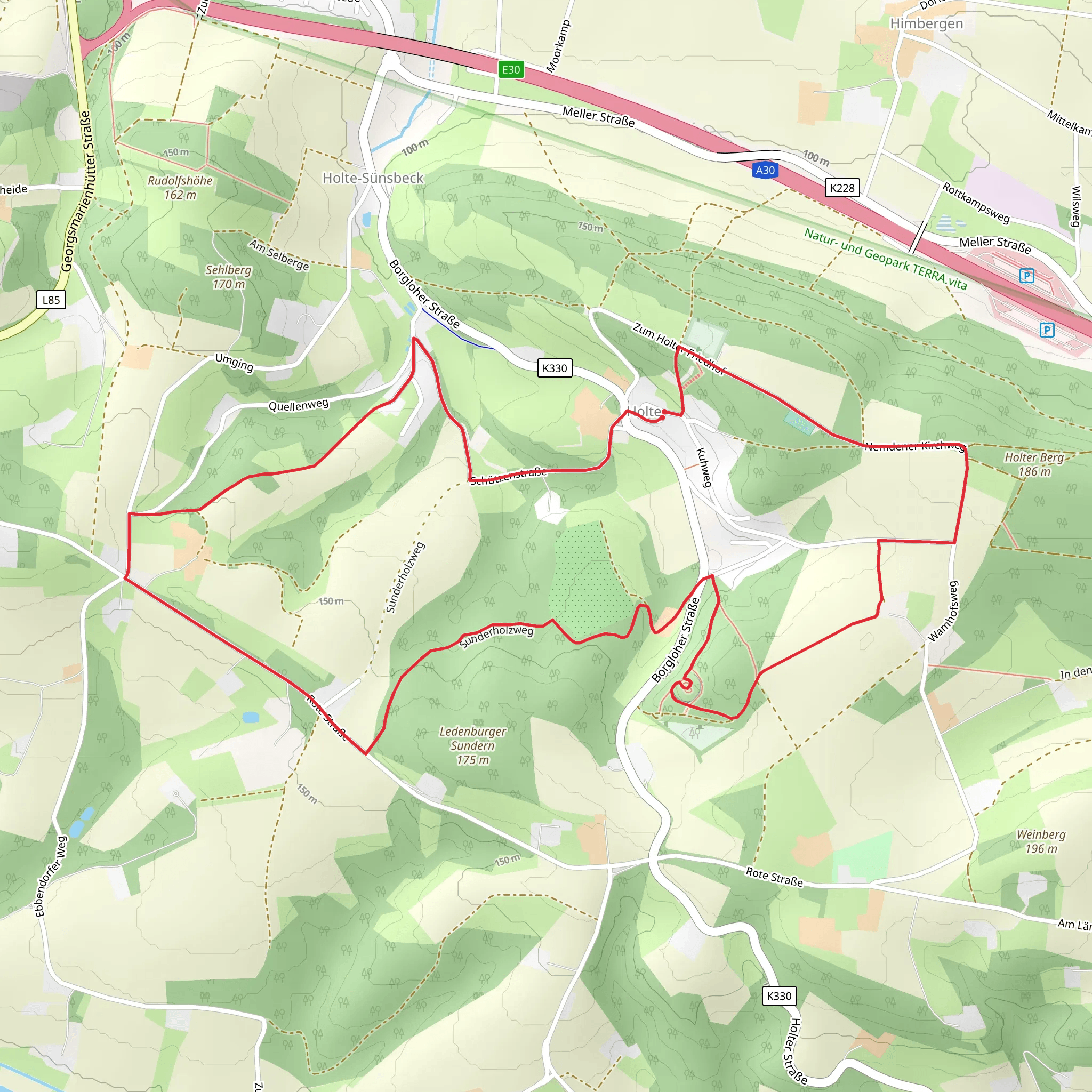 Rund um dir Holter Burg mobile static map