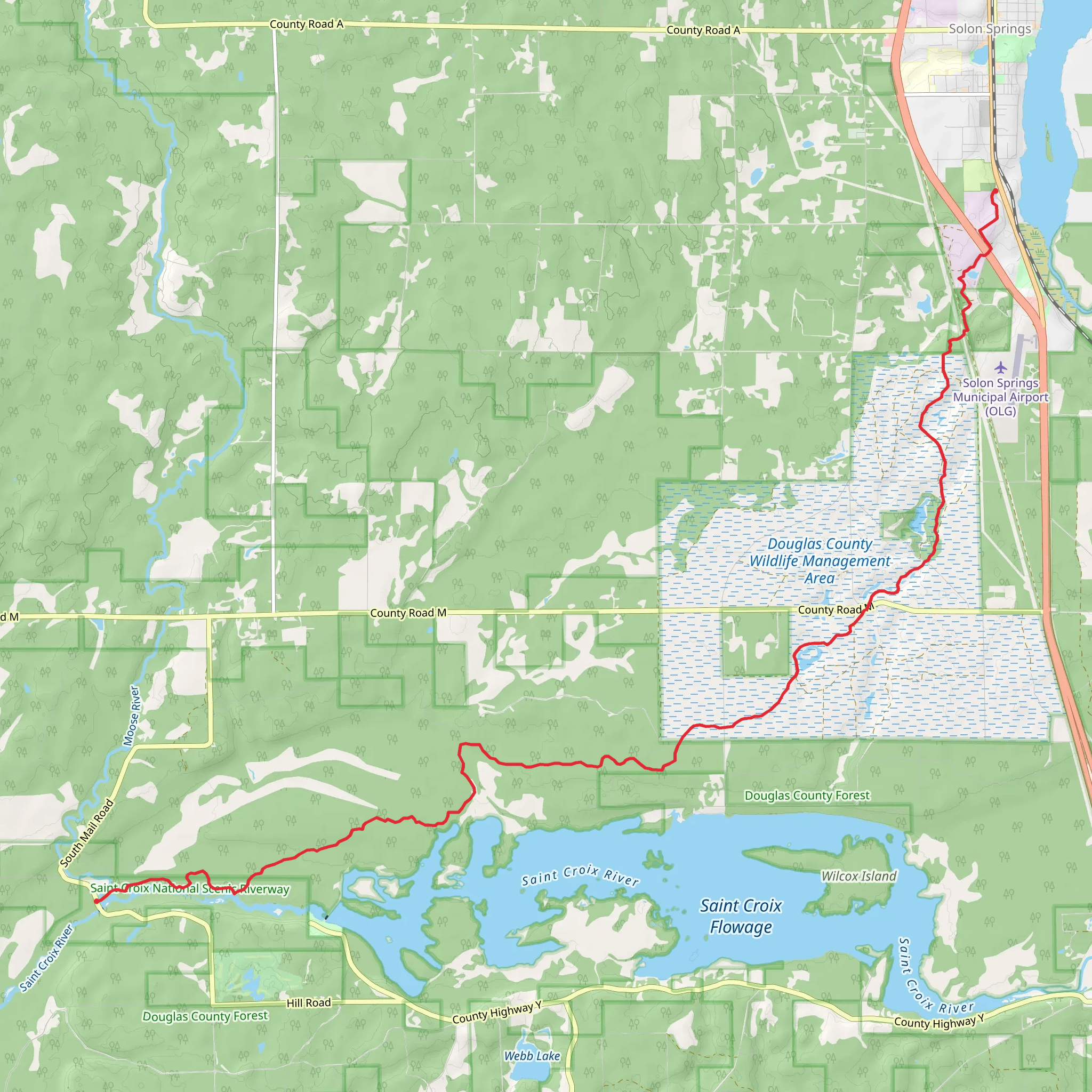 North Country Trail from South Mail Road mobile static map