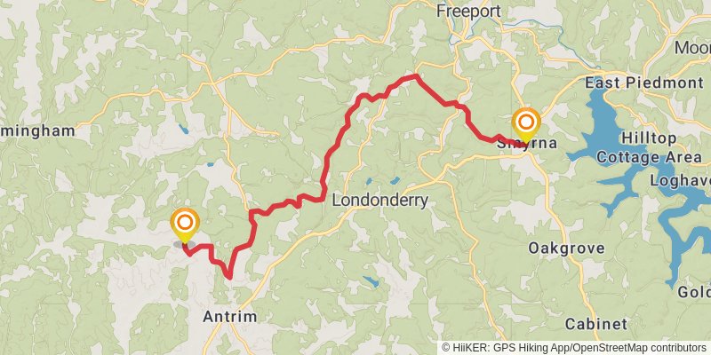 North Country Trail - Ohio stage 74 Map
