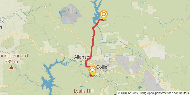 Bibbulmun Track stage 17 Map