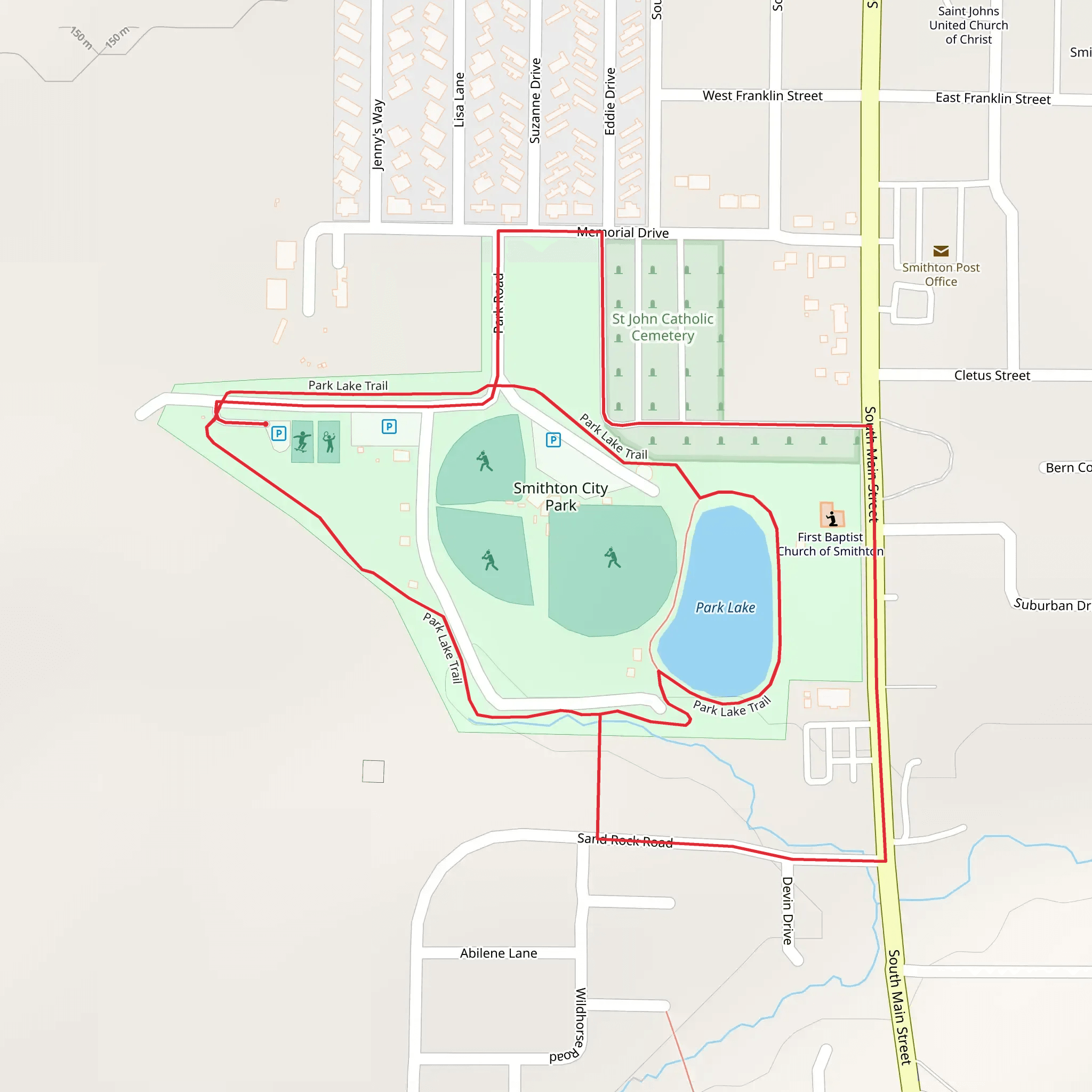 Smithton City Park Loop mobile static map