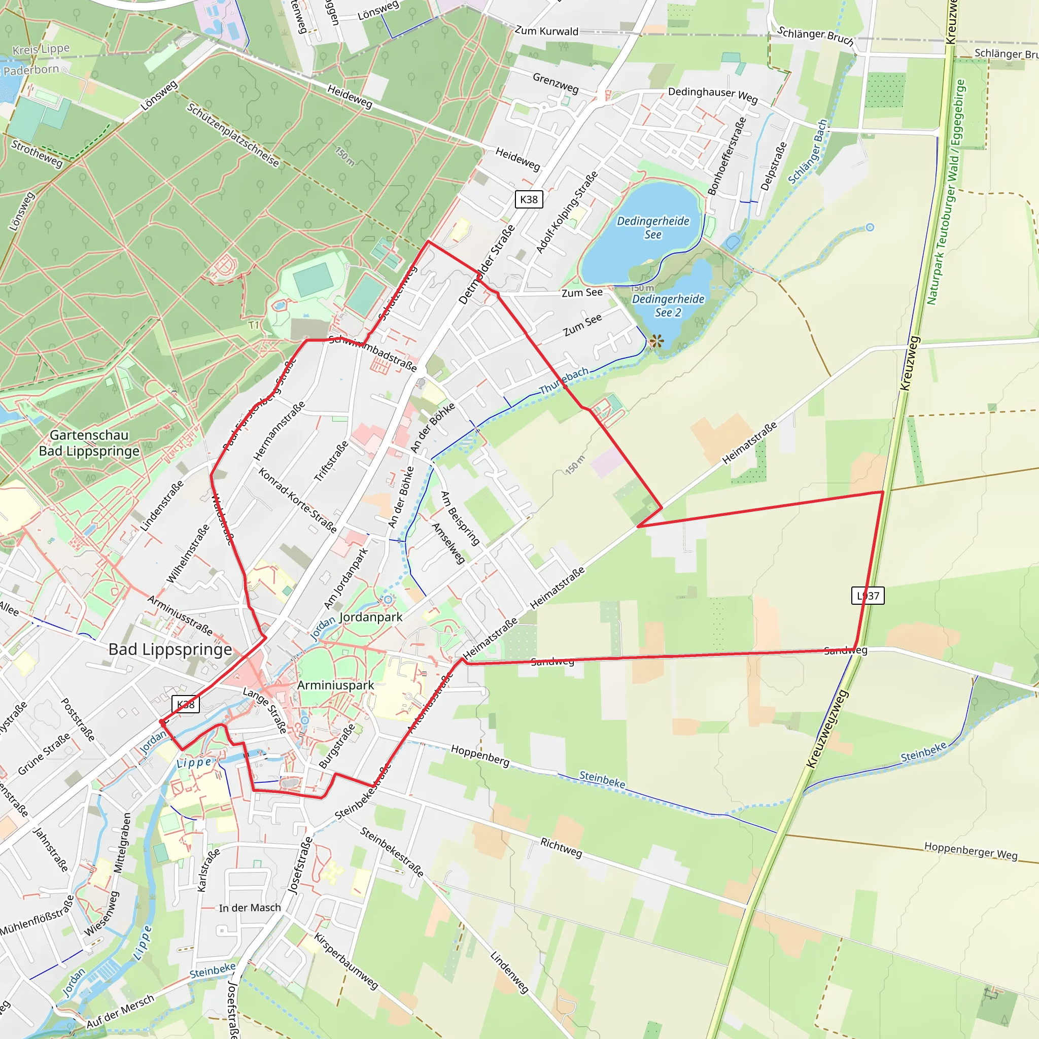 Bad Lippspringe Loop mobile static map