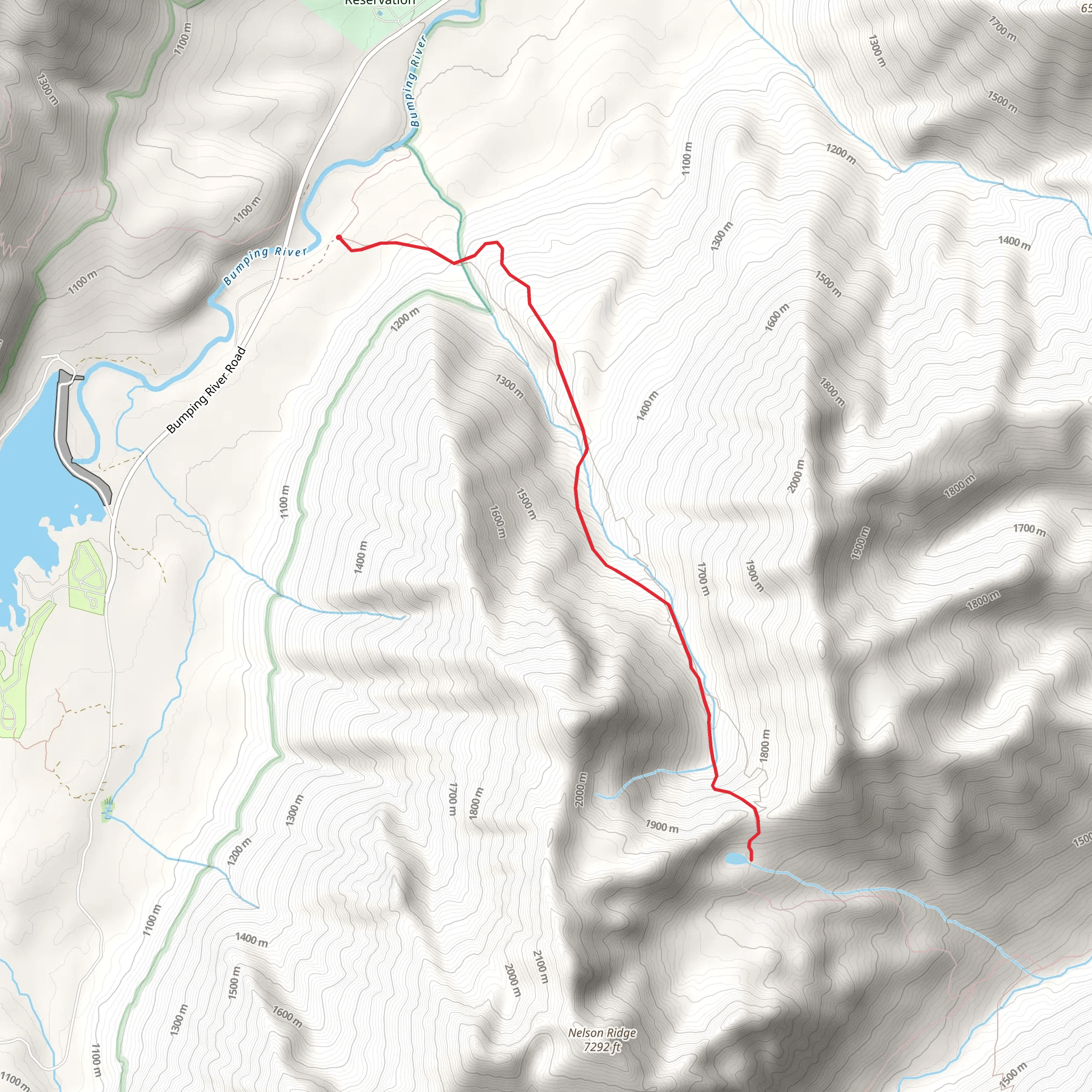 Richmond Lake via Richmond Mine Trail mobile static map