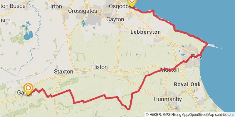 Middleton in Teesdale to Harwich Walk stage 12 Map
