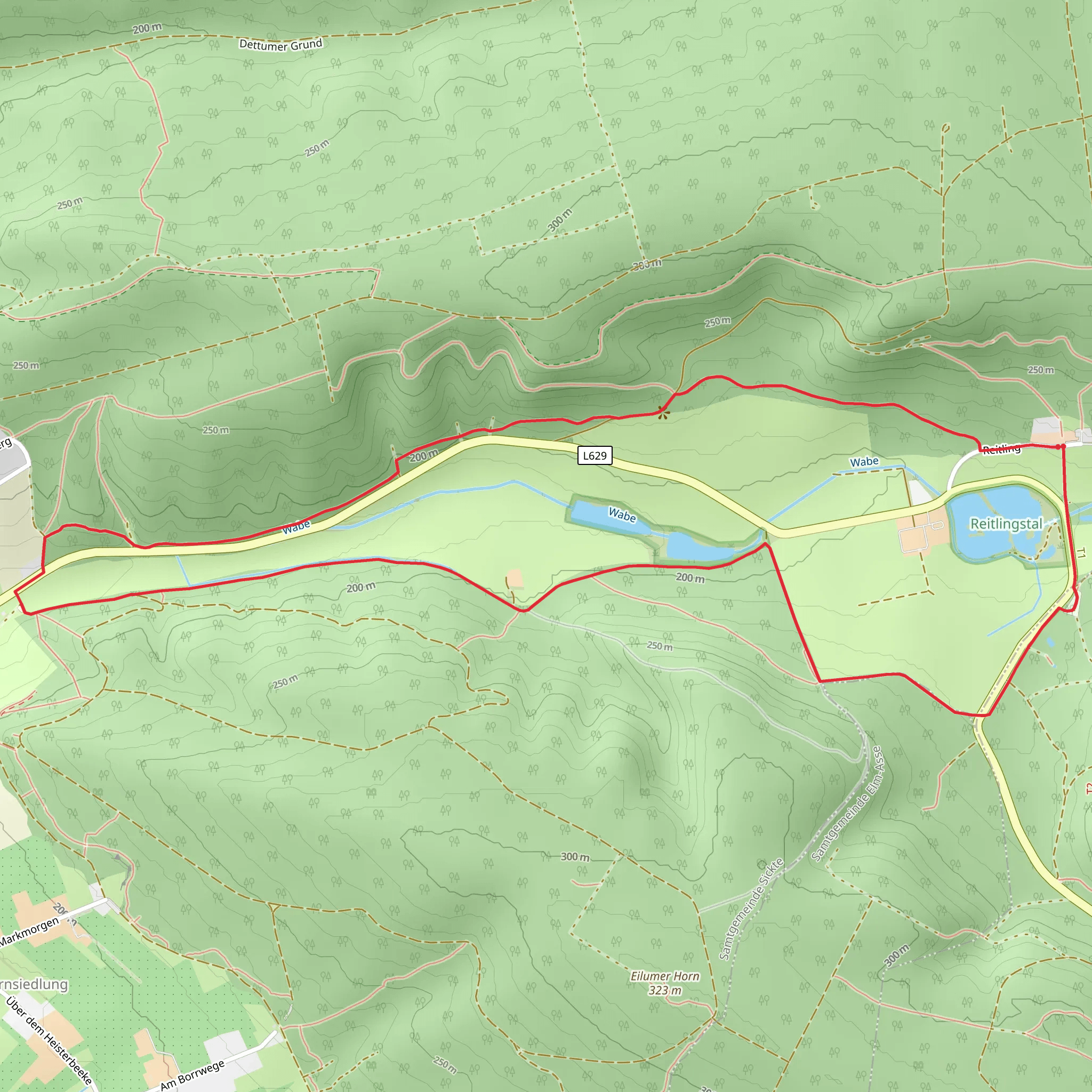 Großer Teich, Wabe Langer Teich and Reitlingstal Loop mobile static map