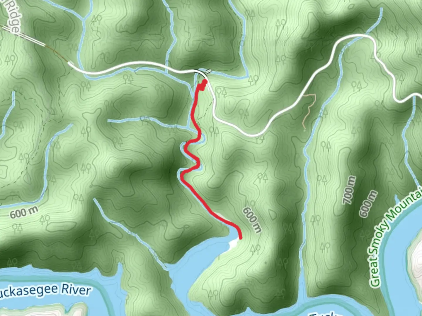 An image depicting the trail Noland Creek Trail - Lakeview Drive East and its surrounding area.