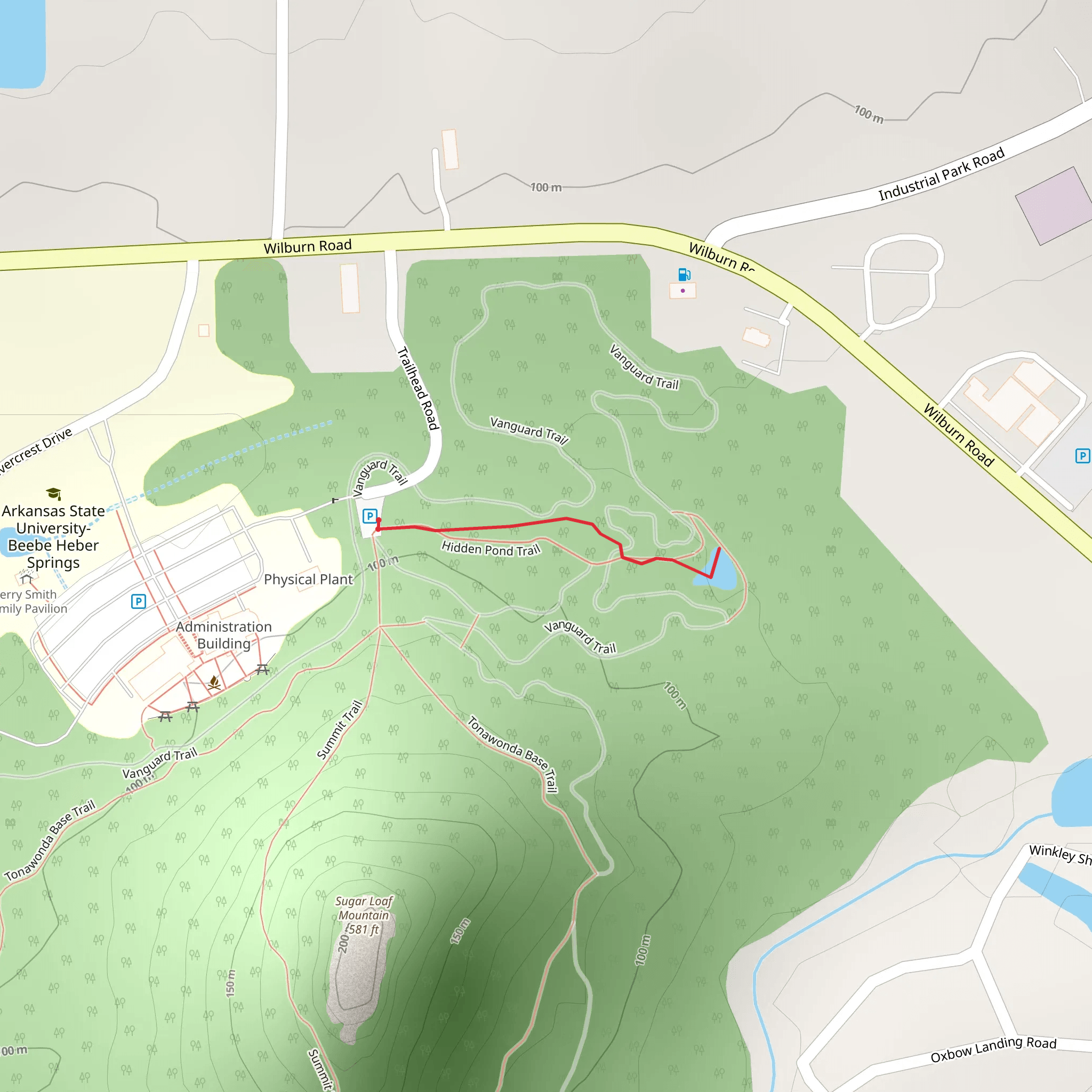 Hidden Pond Trail mobile static map