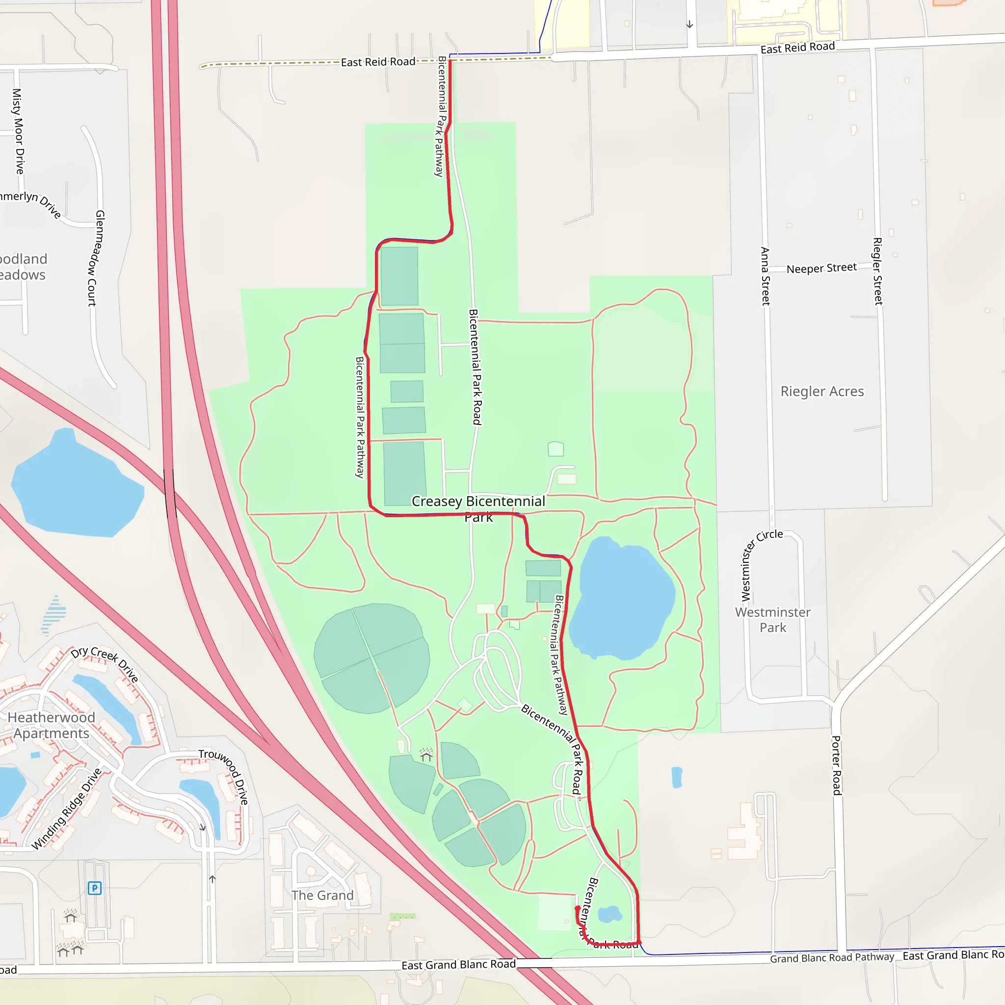 Bicentennial Park Path mobile static map