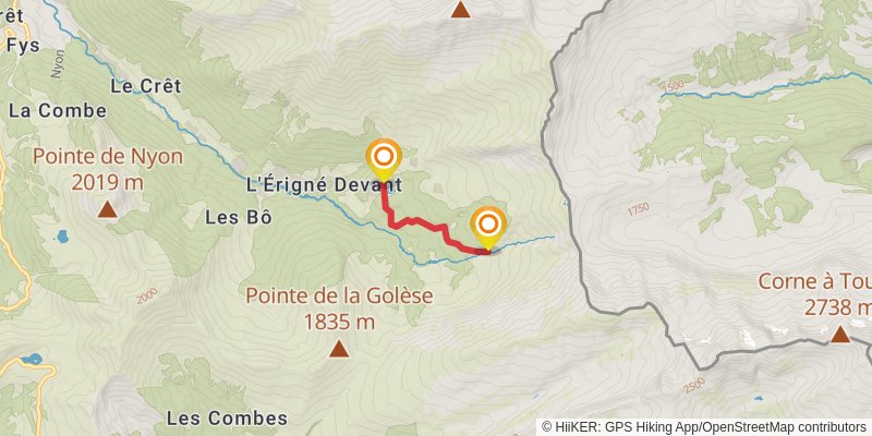 Tour des Dents Blanches spur 1 Map