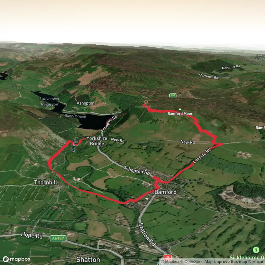 An image depicting the trail Bamford loop and its surrounding area.