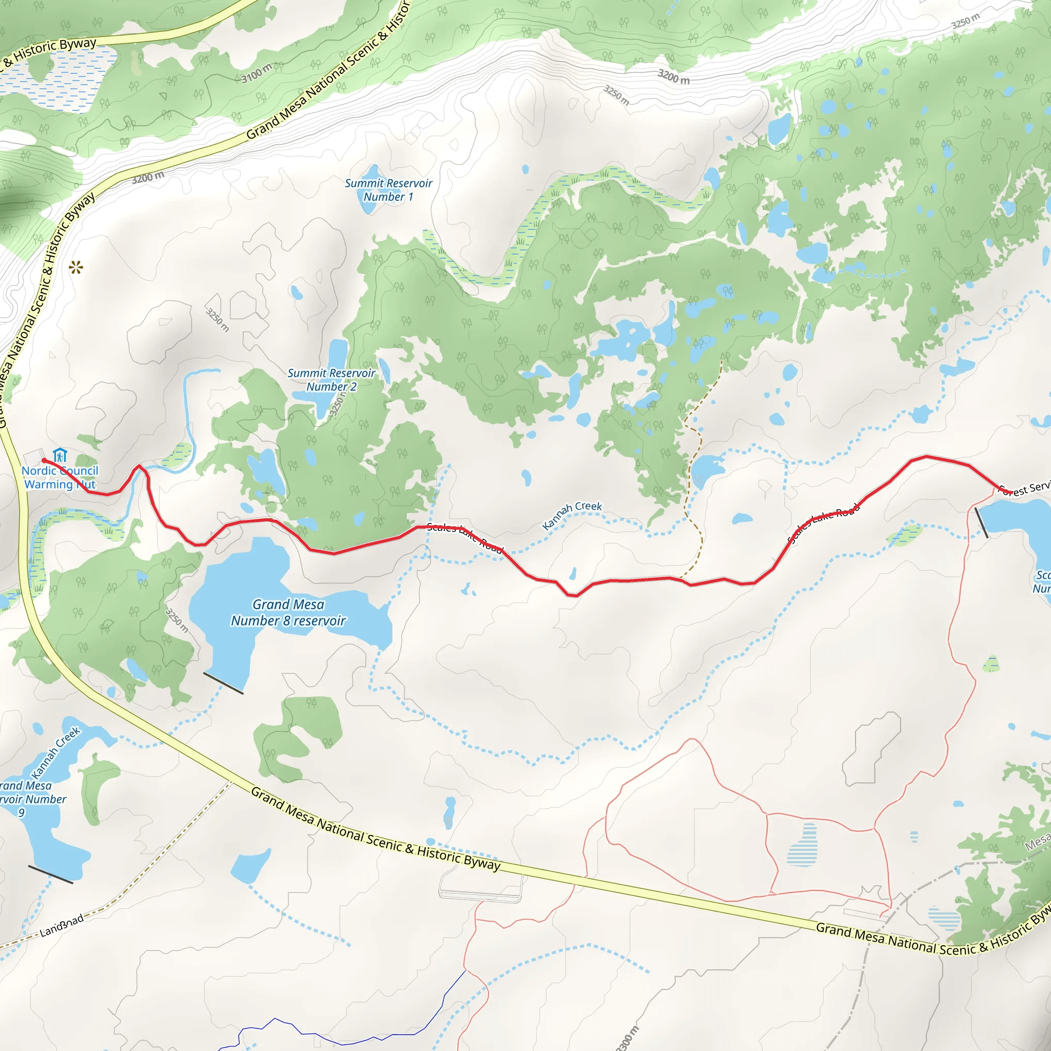 Scales Lake Number One mobile static map