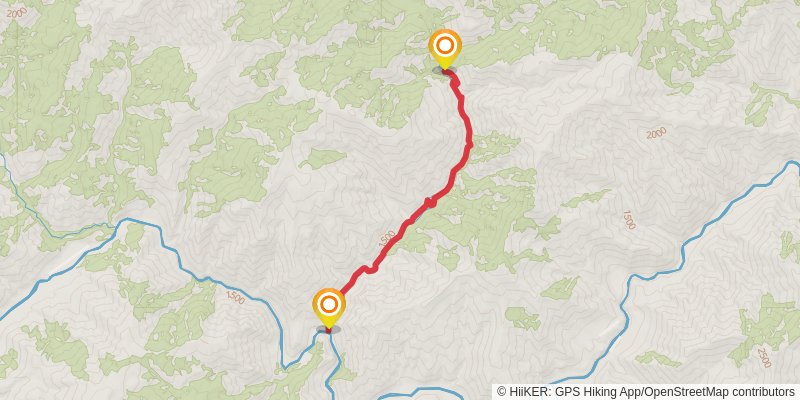 Idaho Centennial Trail stage 26 Map