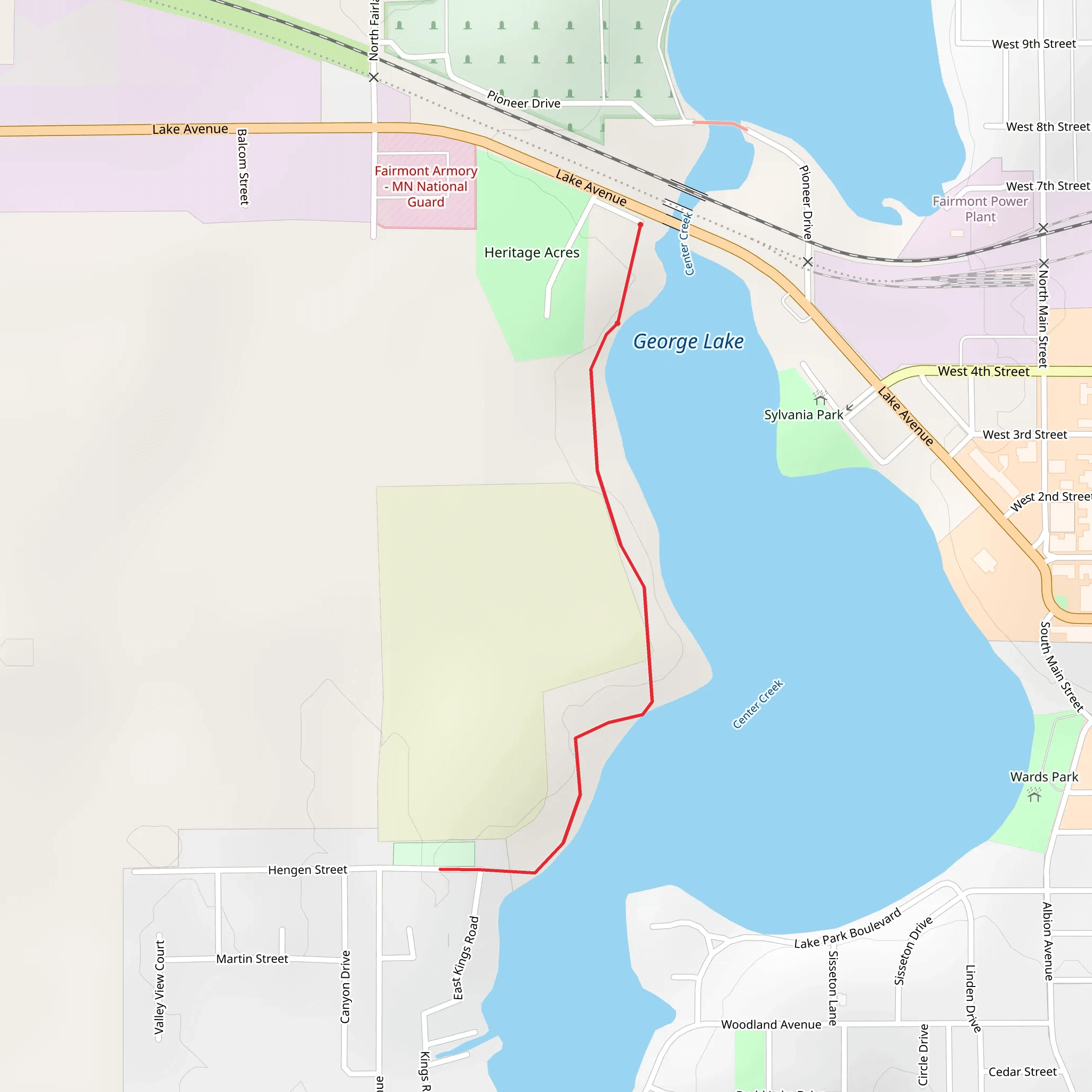 Center Creek Walk mobile static map