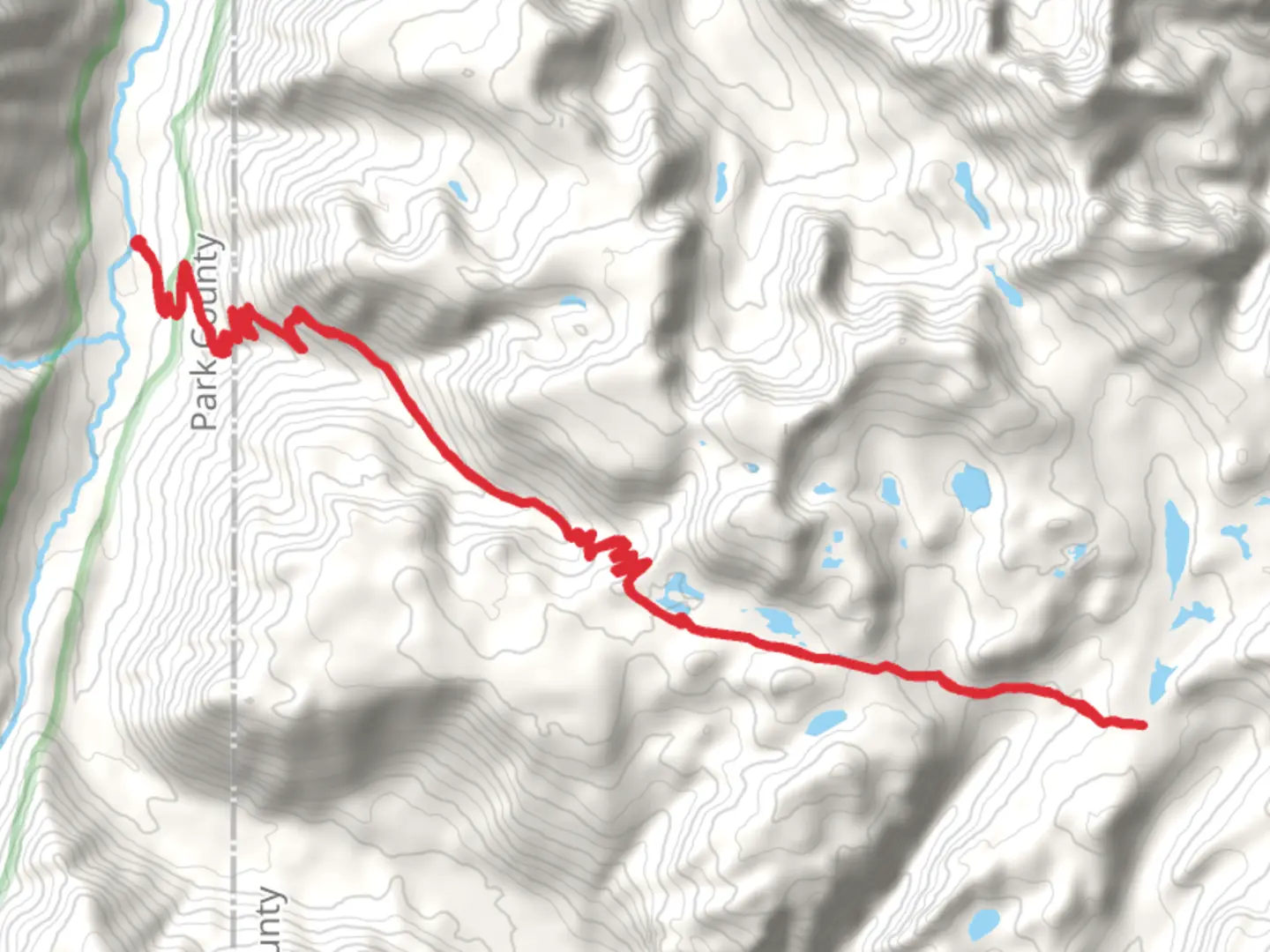 An image depicting the trail Upsidedown Creek Trail and its surrounding area.