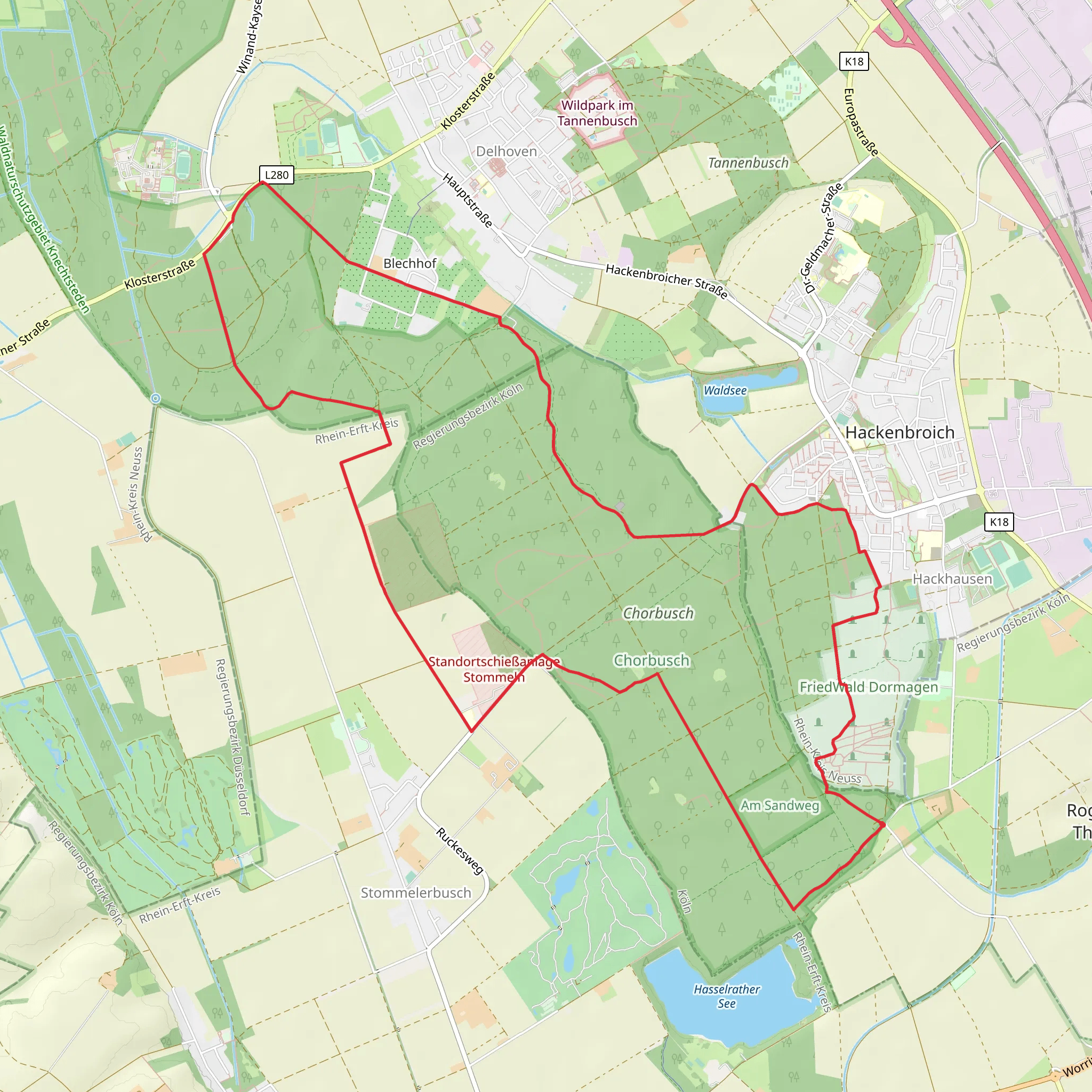 Chorbusch Loop mobile static map